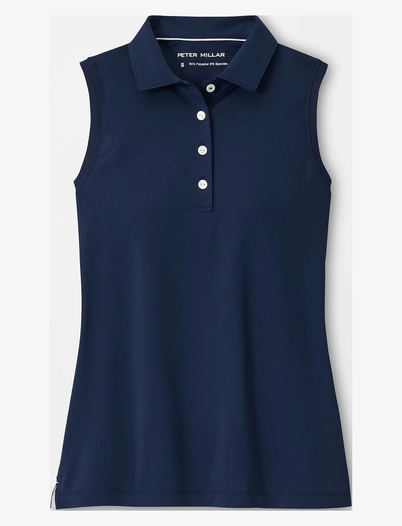 Peter Millar - BANDED SPORT MESH SLEEVELESS BUTTON POLO - oberteile & t-shirts - navy - 1