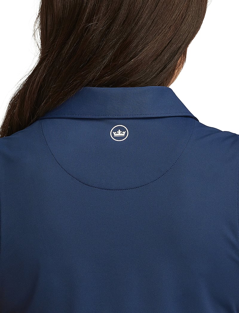 Peter Millar - BANDED SPORT MESH SLEEVELESS BUTTON POLO - oberteile & t-shirts - navy - 3