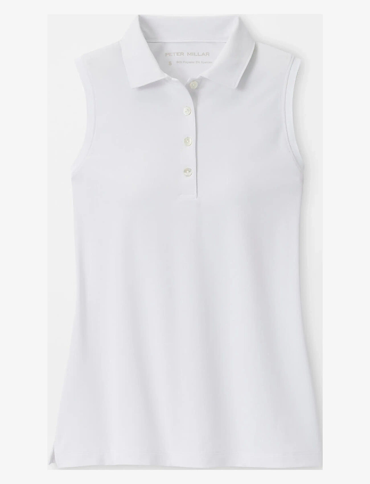 Peter Millar - BANDED SPORT MESH SLEEVELESS BUTTON POLO - oberteile & t-shirts - white - 1