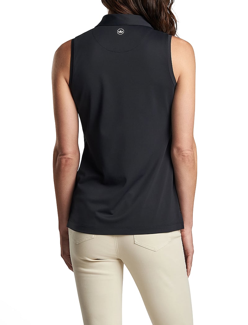 Peter Millar - BANDED SPORT MESH SLEEVELESS BUTTON POLO - oberteile & t-shirts - blk - 2