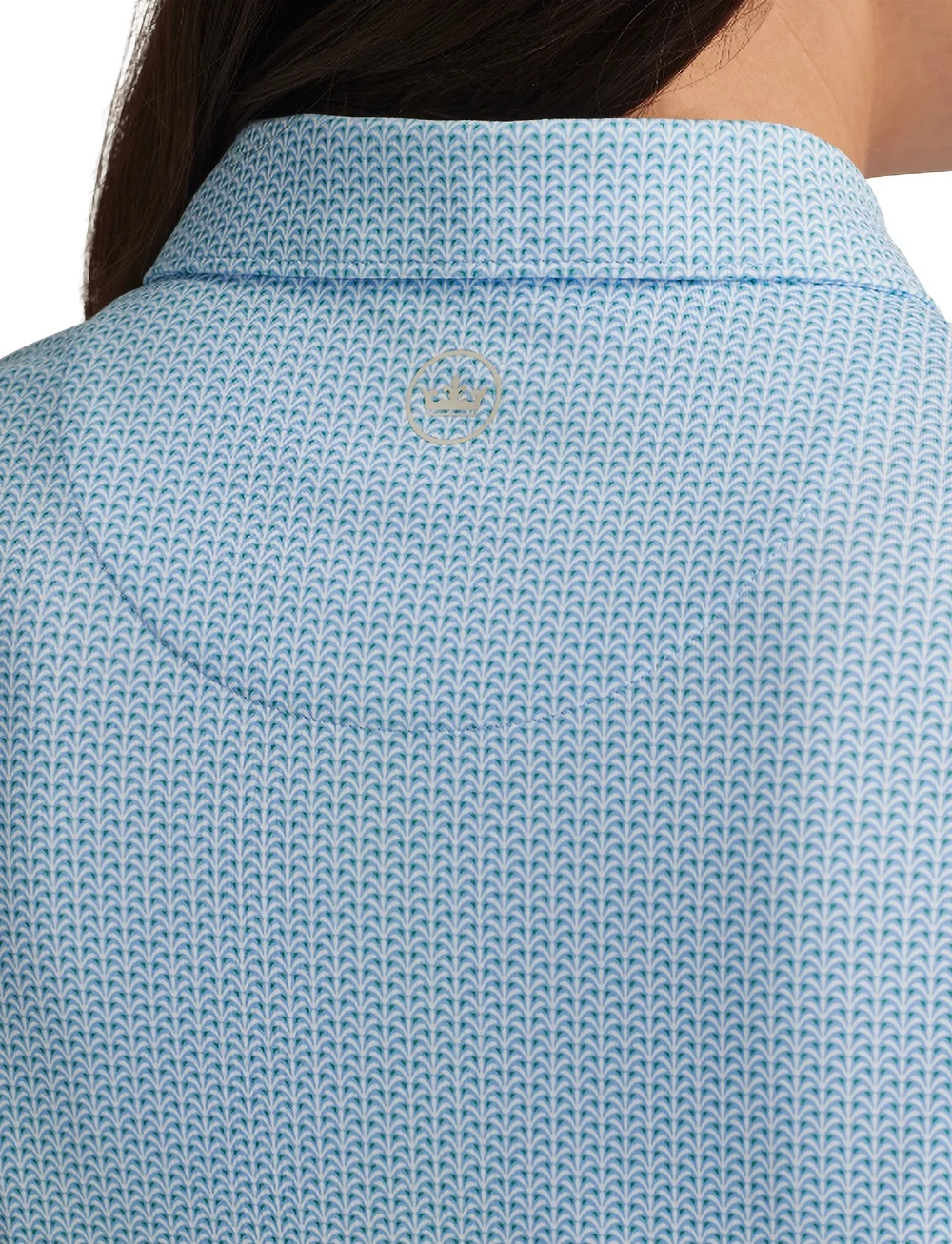 Peter Millar - TRILLIUM NEAT SHORT SLEEVE BUTTON POLO - palaidinės ir marškinėliai - cottage blue - 4