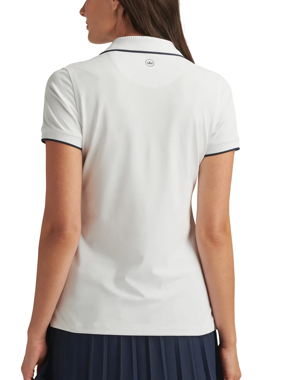 Peter Millar - WHITWORTH SPORT MESH SHORT SLEEVE POLO - oberteile & t-shirts - white/navy - 2