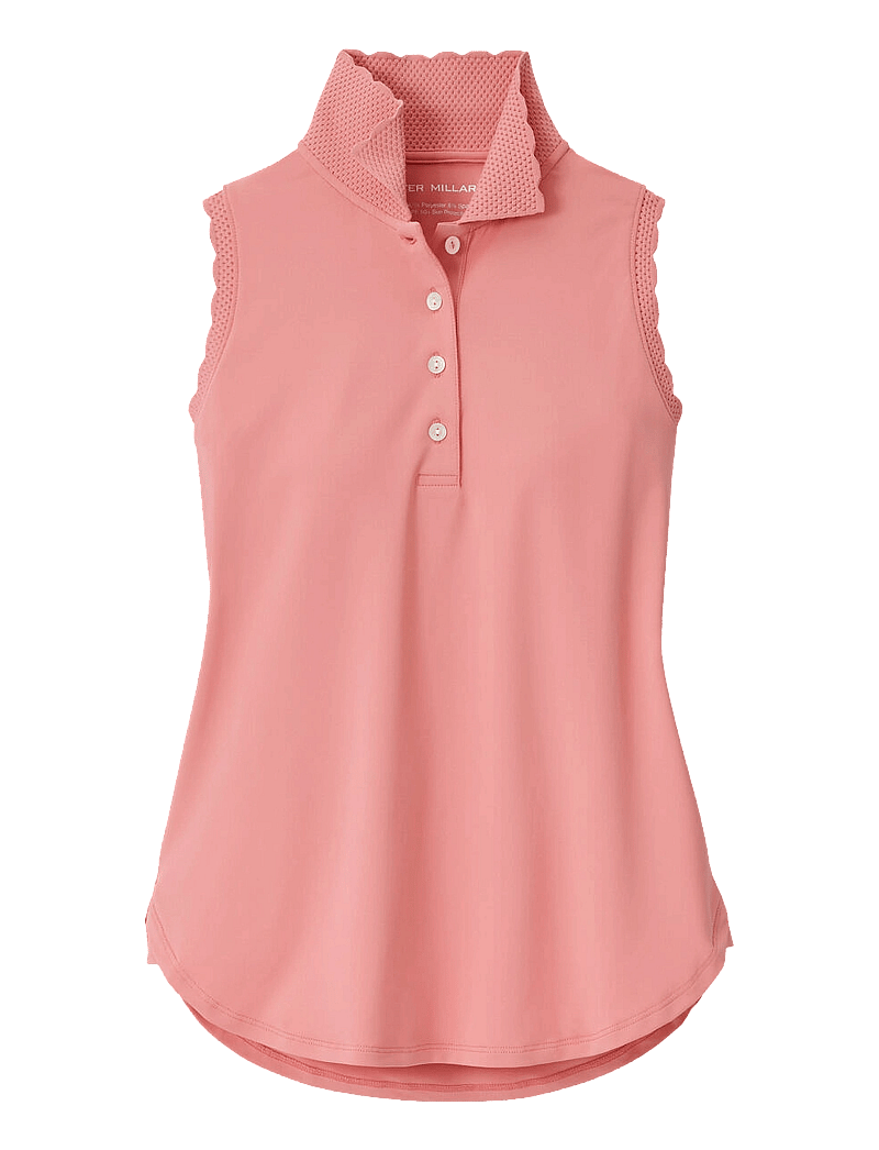 Peter Millar - OPAL SLEEVELESS STRETCH JERSEY POLO - tank tops - coral reef - 1