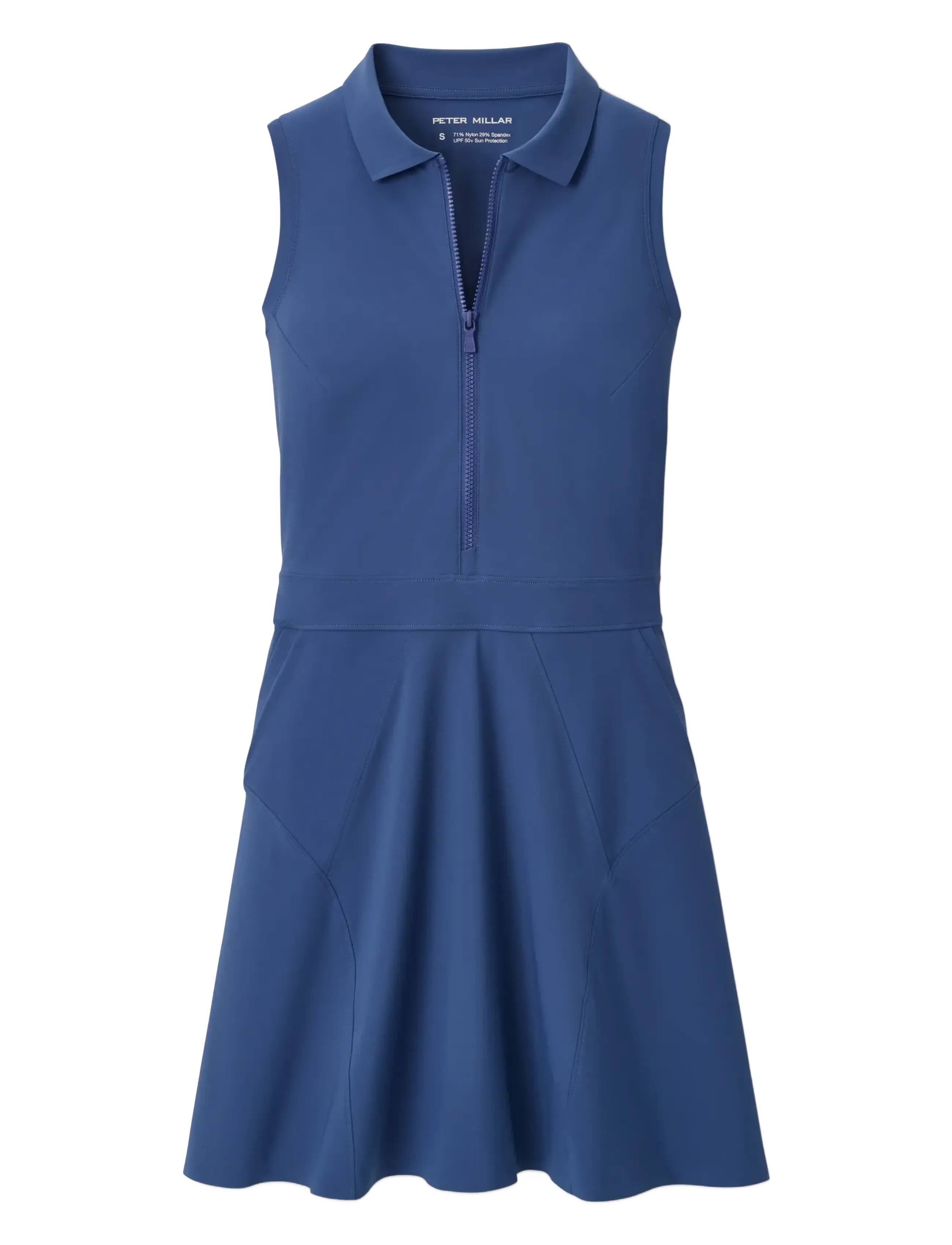 PETER MILLAR Bingham Ärmellos Sport Kleid Blau - L - Damen