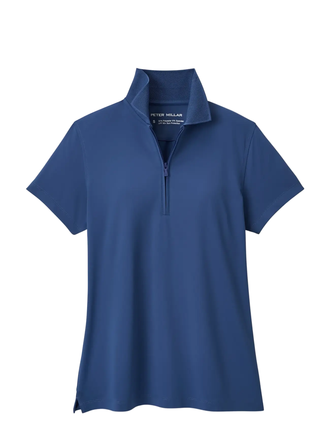 PETER MILLAR Keswick Zip Neck Kurz Sleeve Polo Blau - M - Damen