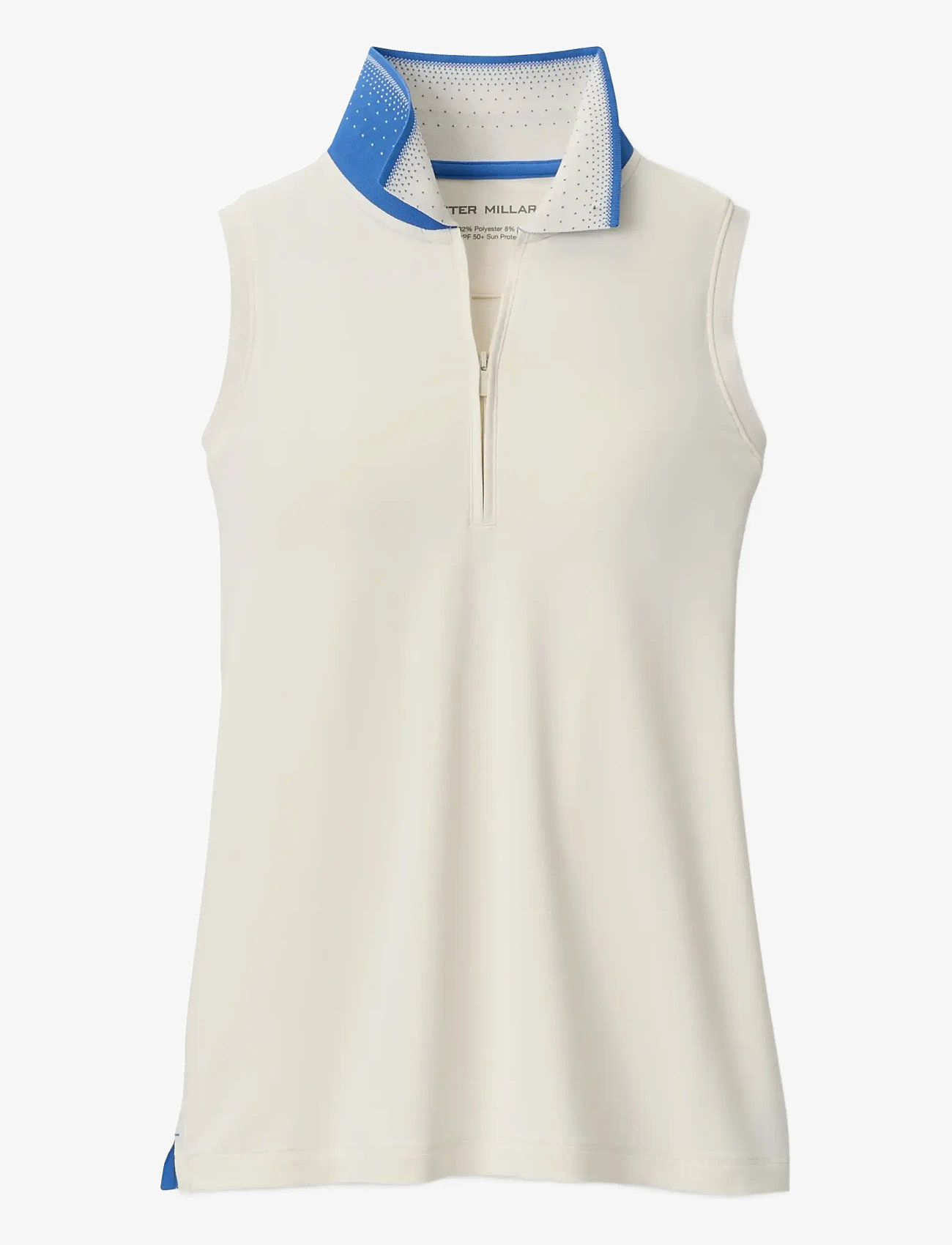 Peter Millar - CHRISSIE SLEEVELESS ZIP POLO - oberteile & t-shirts - ivory/blue starling - 1