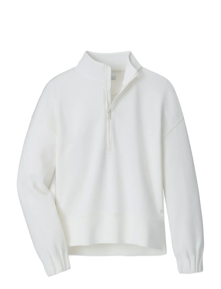 Peter Millar - FLORA KNIT HALF-ZIP PULLOVER - sweatshirts - soft white - 1