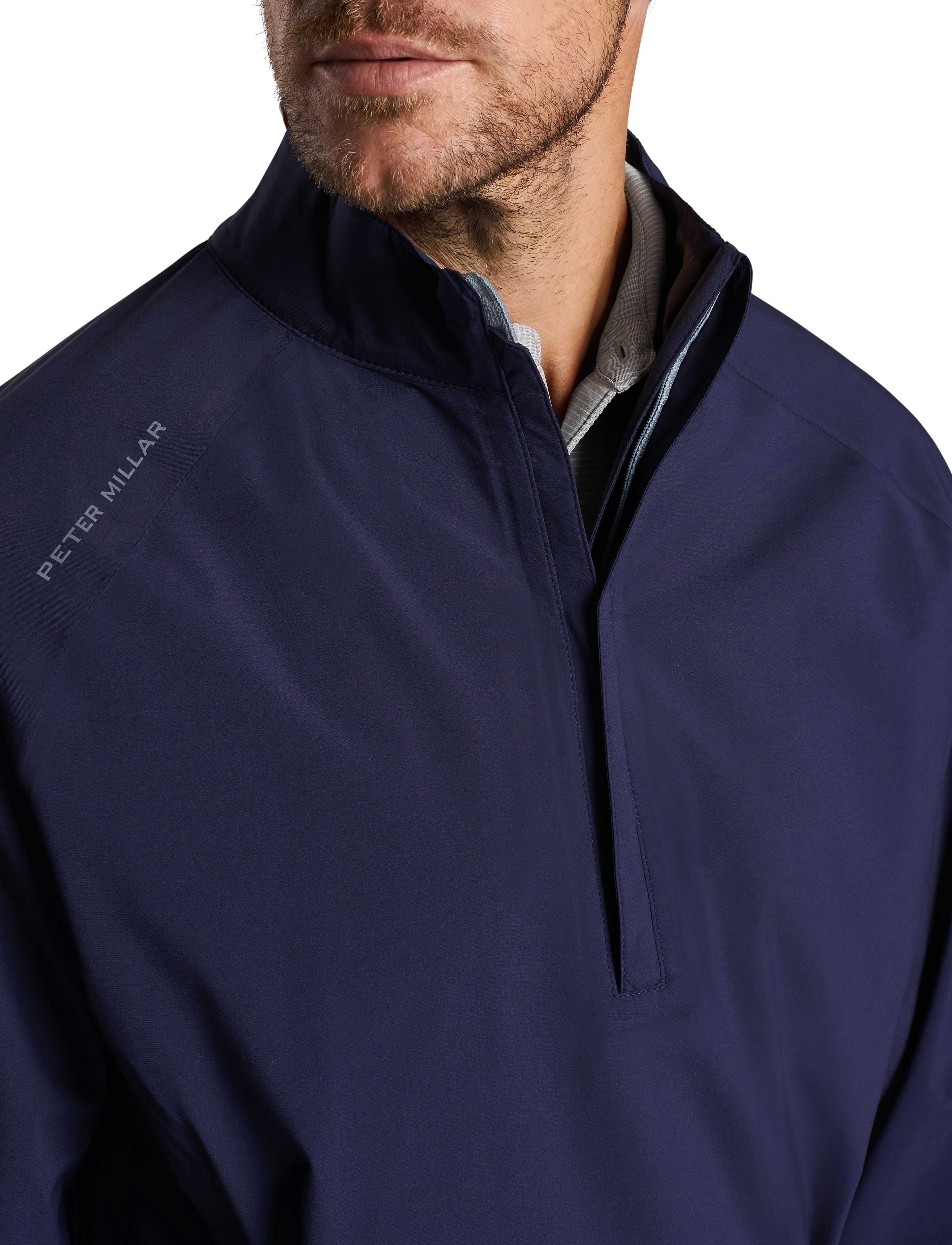 Peter Millar - SHIELD HALF-ZIP RAIN SHELL - outdoor - nav - 5