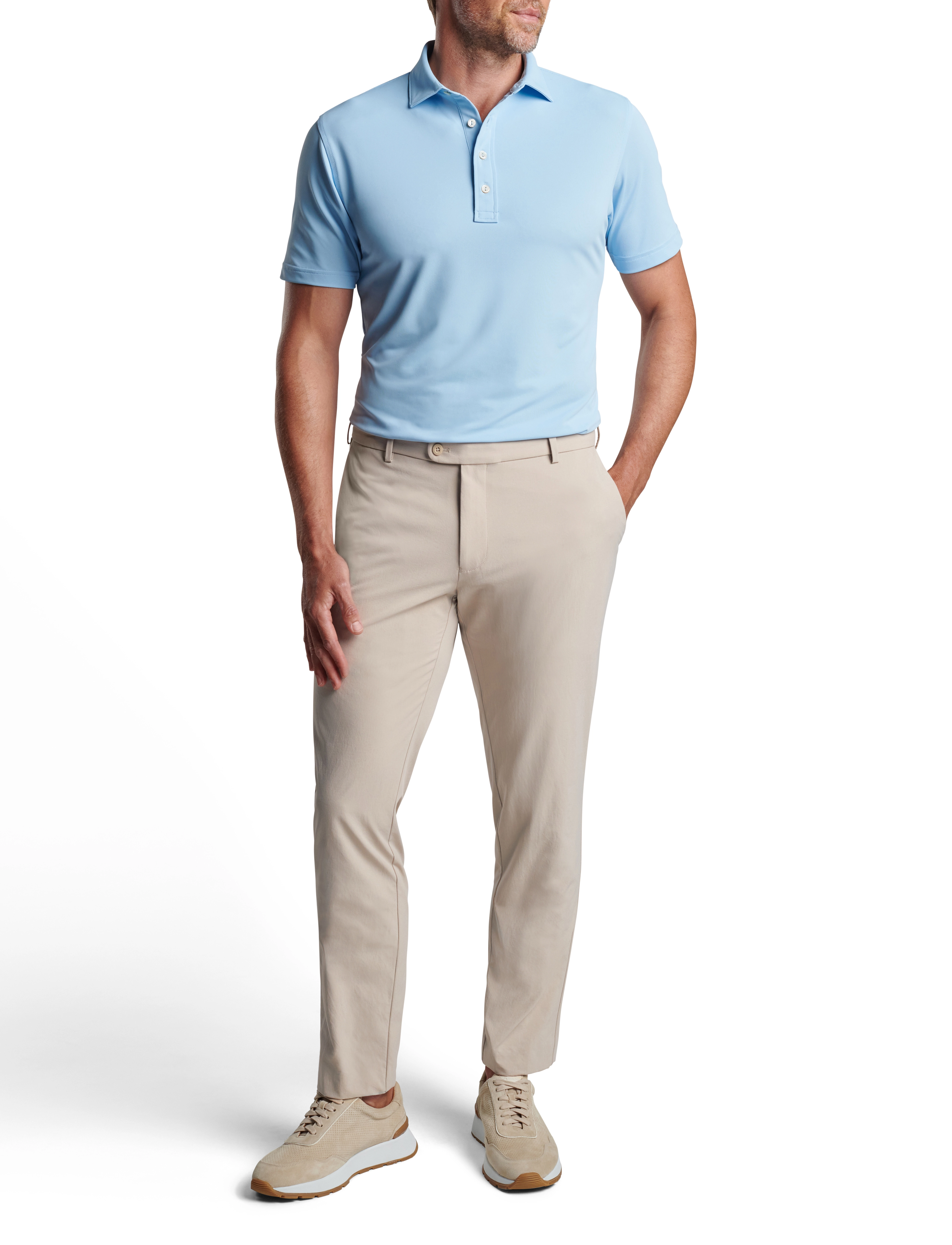 Peter Millar Surge Performance Trouser, Mænd, Performance Bukser, Beige, Str: 30 Regular