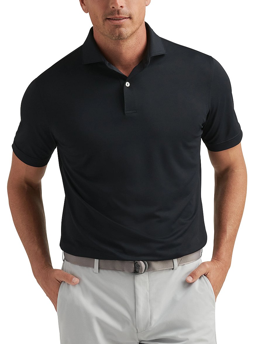 Peter Millar - SOUL PERFORMANCE MESH POLO - EDWIN SPREAD COLLAR - oberteile & t-shirts - black - 0