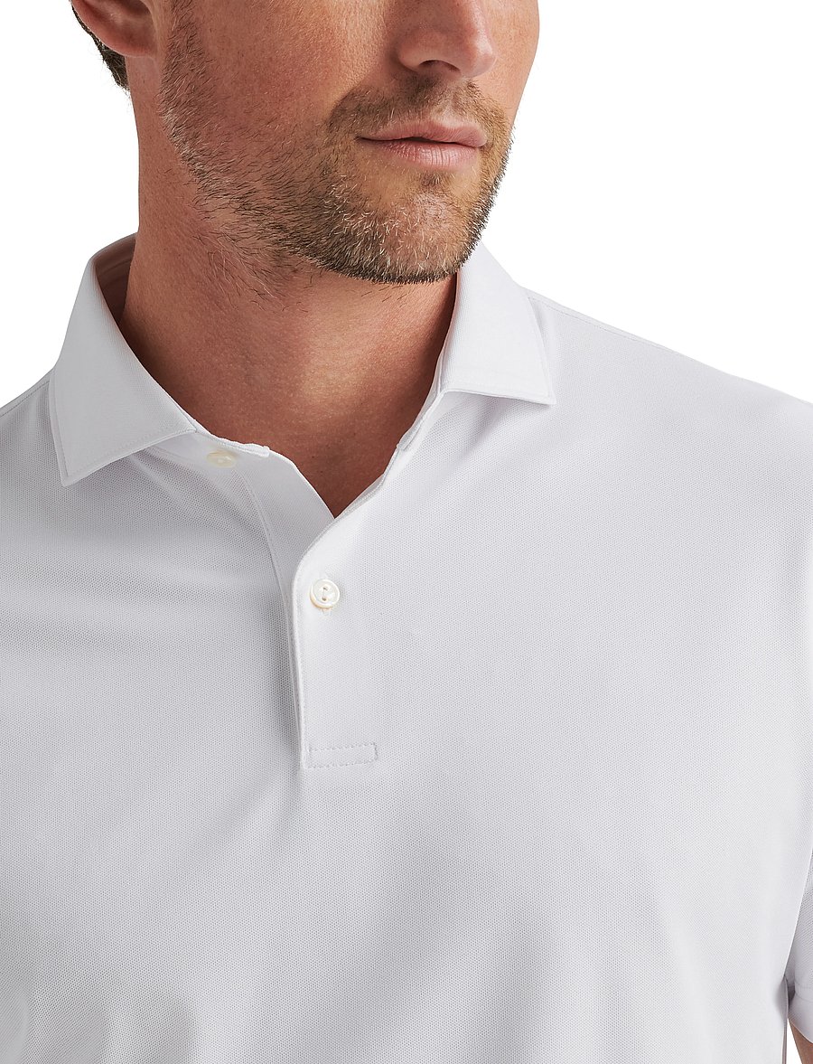 Peter Millar - SOUL PERFORMANCE MESH POLO - EDWIN SPREAD COLLAR - oberteile & t-shirts - white - 4