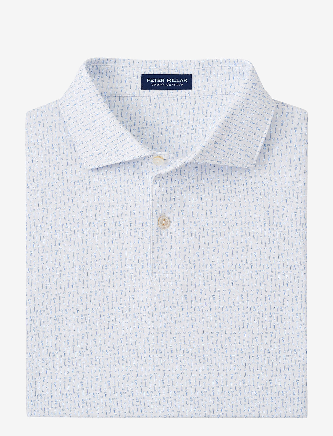 Peter Millar - KEYS PERFORMANCE JERSEY POLO - EDWIN SPREAD COLLAR - white - 1