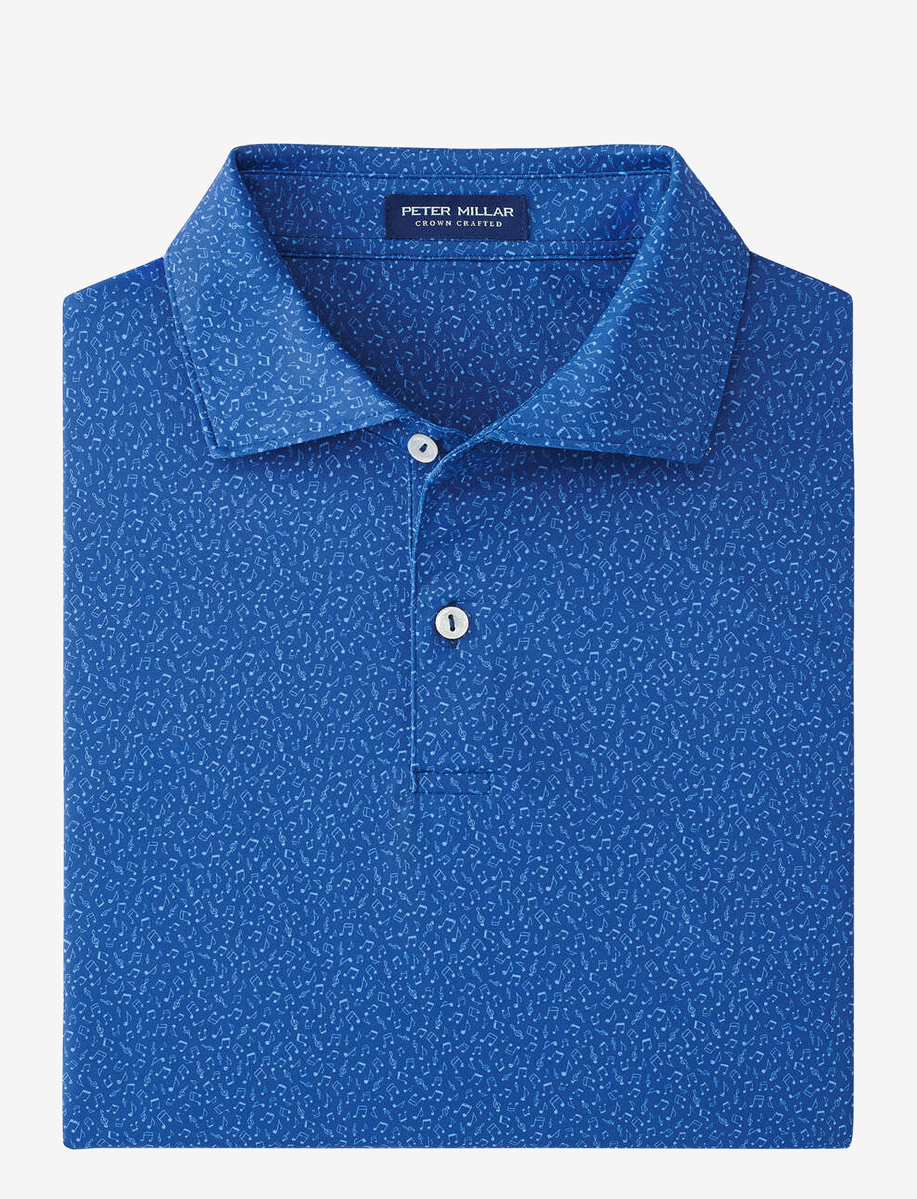 Peter Millar - MUSICAL NOTES PERFORMANCE JERSEY POLO - EDWIN SPRE - toppar & t-shirts - ocean blue - 1