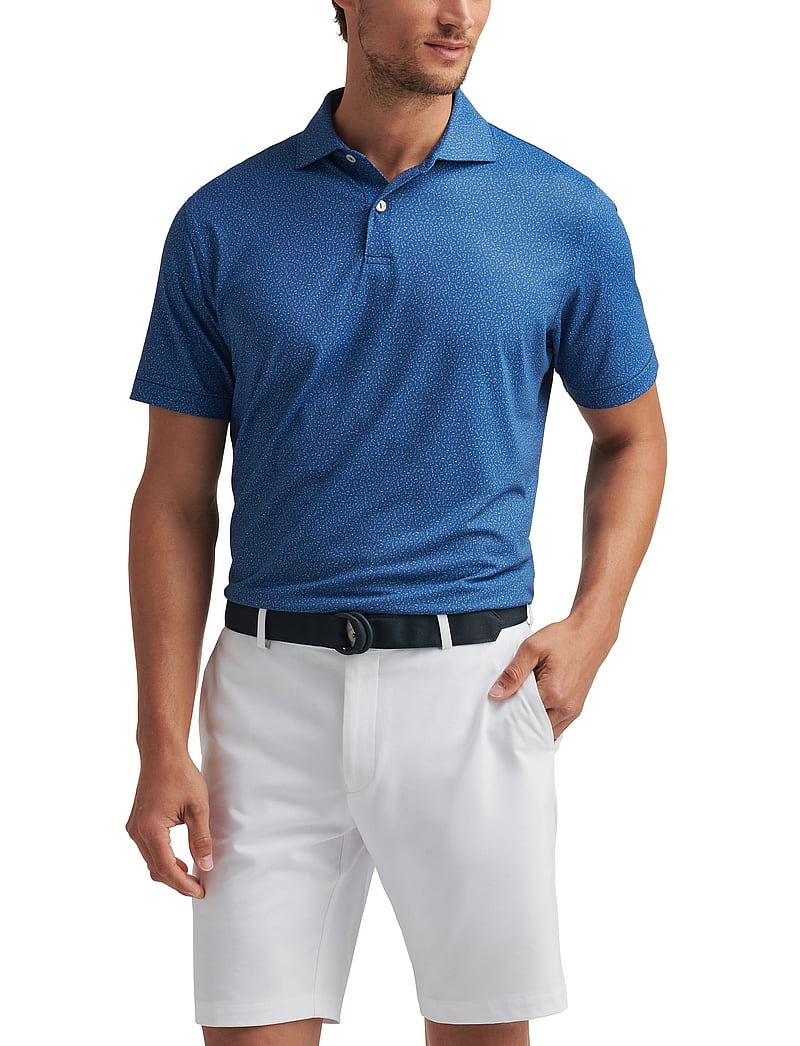 Peter Millar - MUSICAL NOTES PERFORMANCE JERSEY POLO - EDWIN SPRE - toppar & t-shirts - ocean blue - 0