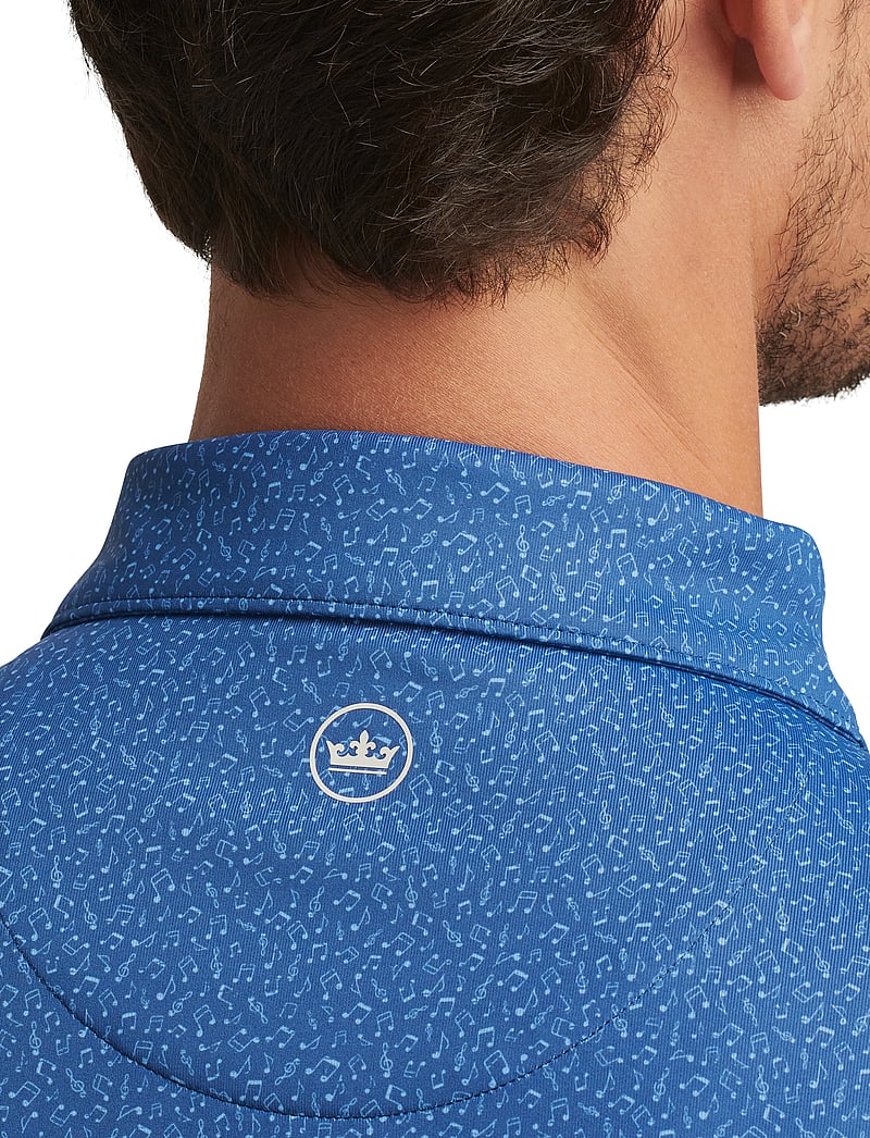 Peter Millar - MUSICAL NOTES PERFORMANCE JERSEY POLO - EDWIN SPRE - toppar & t-shirts - ocean blue - 3