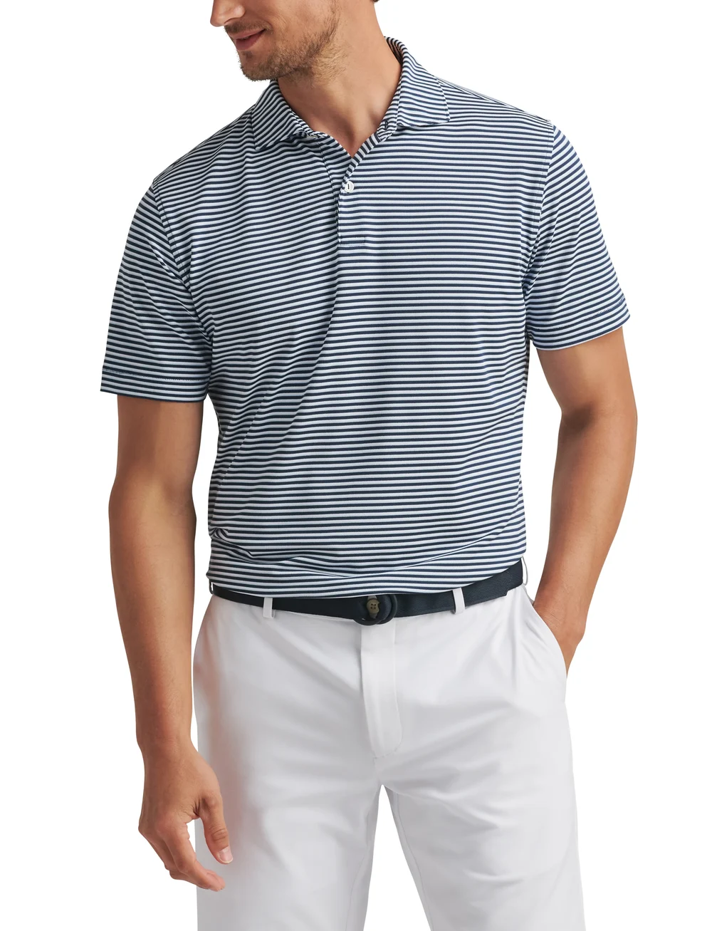Peter Millar - TEMPO PERFORMANCE MESH POLO - EDWIN SPREAD COLLAR - oberteile & t-shirts - navy - 0