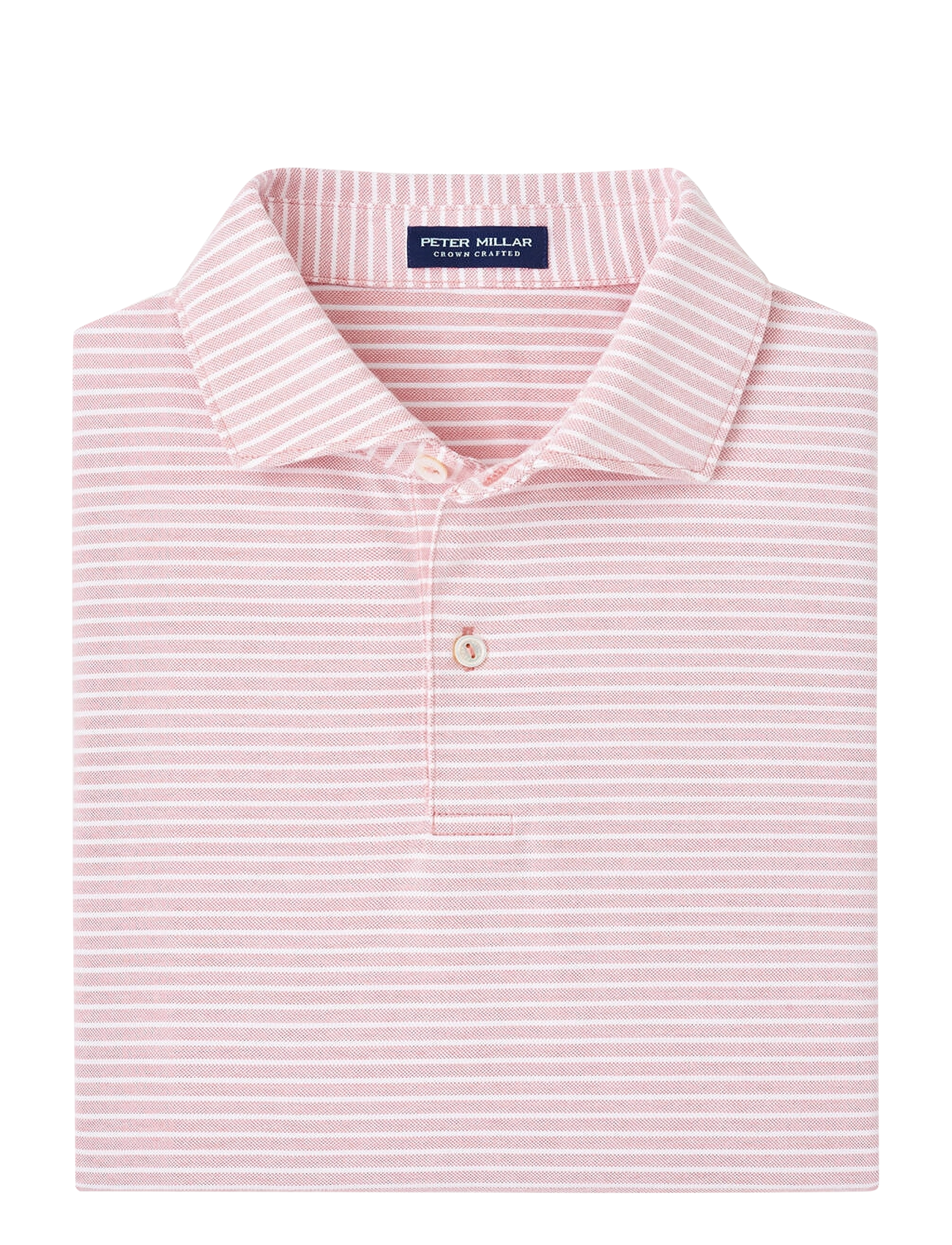 ALBATROSS COTTON BLEND PIQUE POLO - EDWIN SPREAD C - PINK CREPE