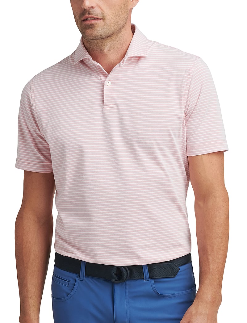 Peter Millar - ALBATROSS COTTON BLEND PIQUE POLO - EDWIN SPREAD C - pink crepe - 0