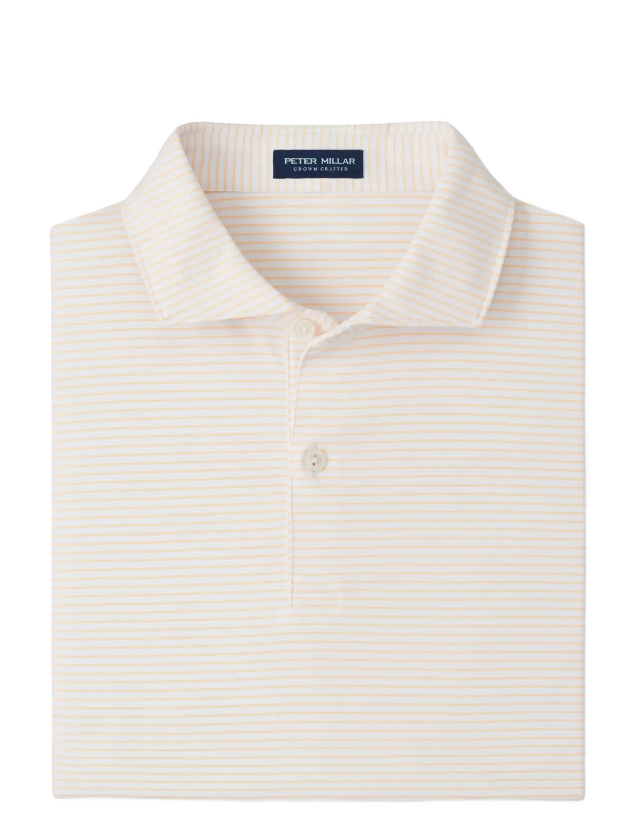 Peter Millar BALLAD PERFORMANCE JERSEY POLO - EDWIN SPREAD COLL - Peter Millar - WHITE / LIGHT ORANGE SORBET / multi