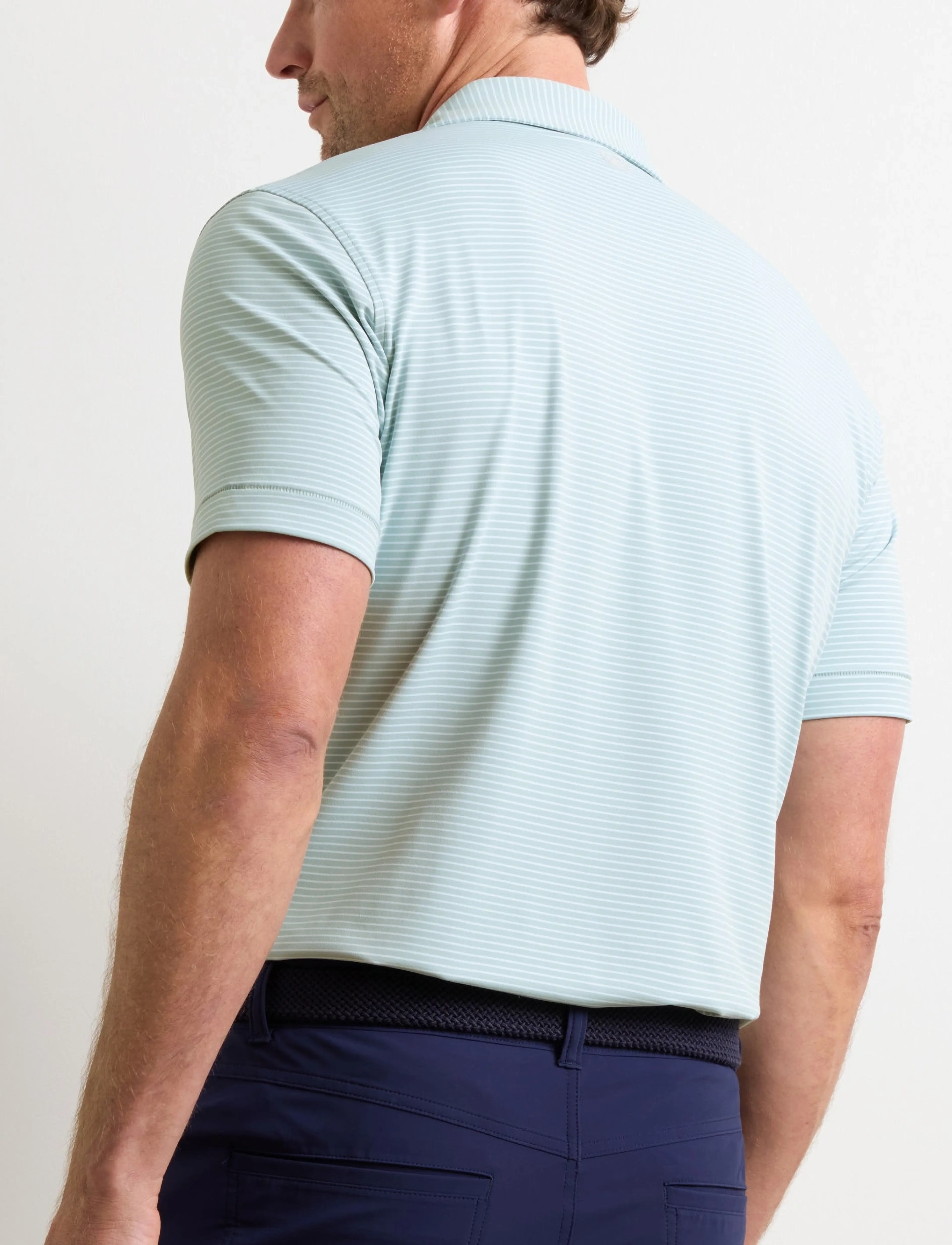 Peter Millar - BALLAD PERFORMANCE JERSEY POLO - EDWIN SPREAD COLL - polos - light willow - 2