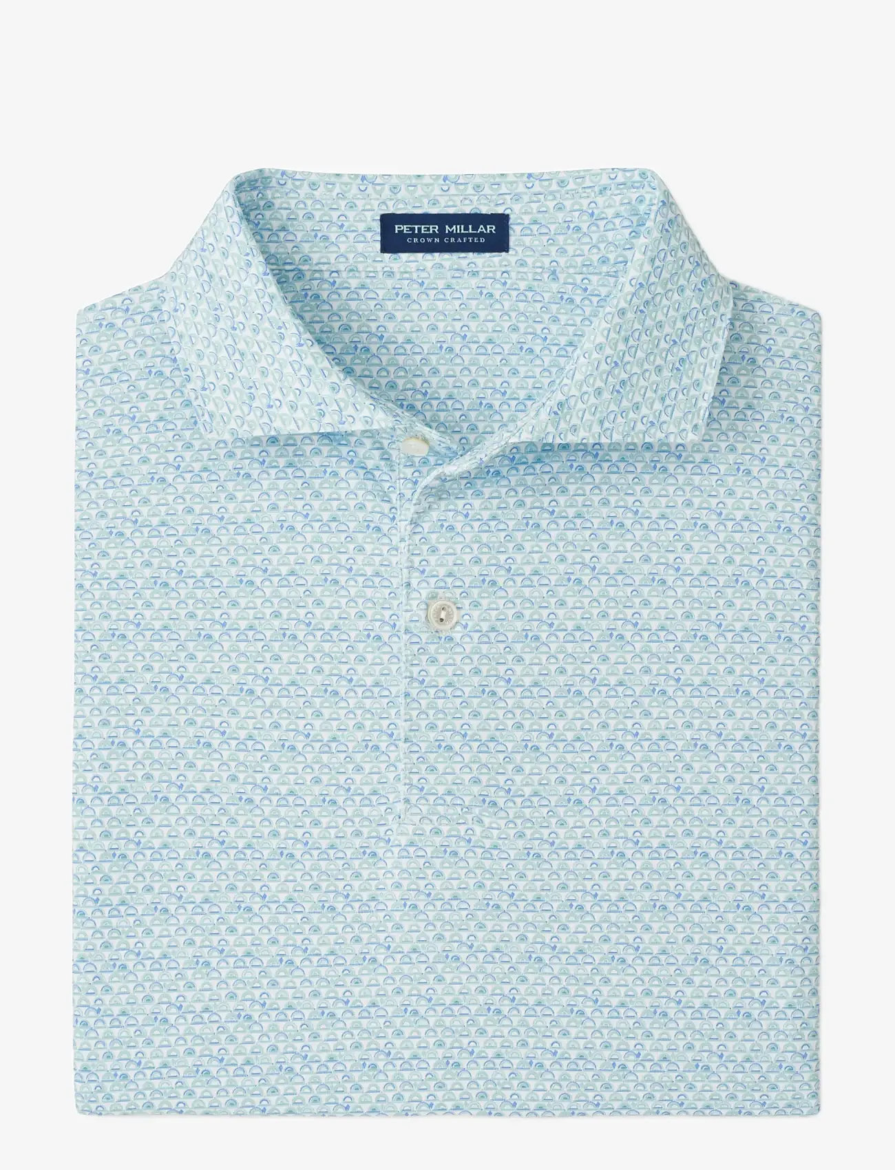 Peter Millar - WOOD FIRED PERFORMANCE JERSEY POLO - EDWIN SPREAD - krótki rękaw - white - 1