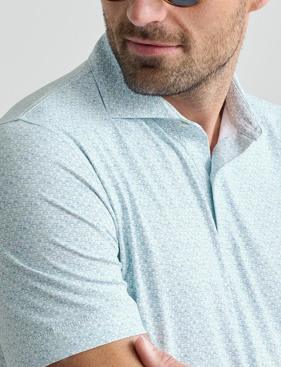 Peter Millar - WOOD FIRED PERFORMANCE JERSEY POLO - EDWIN SPREAD - white - 3