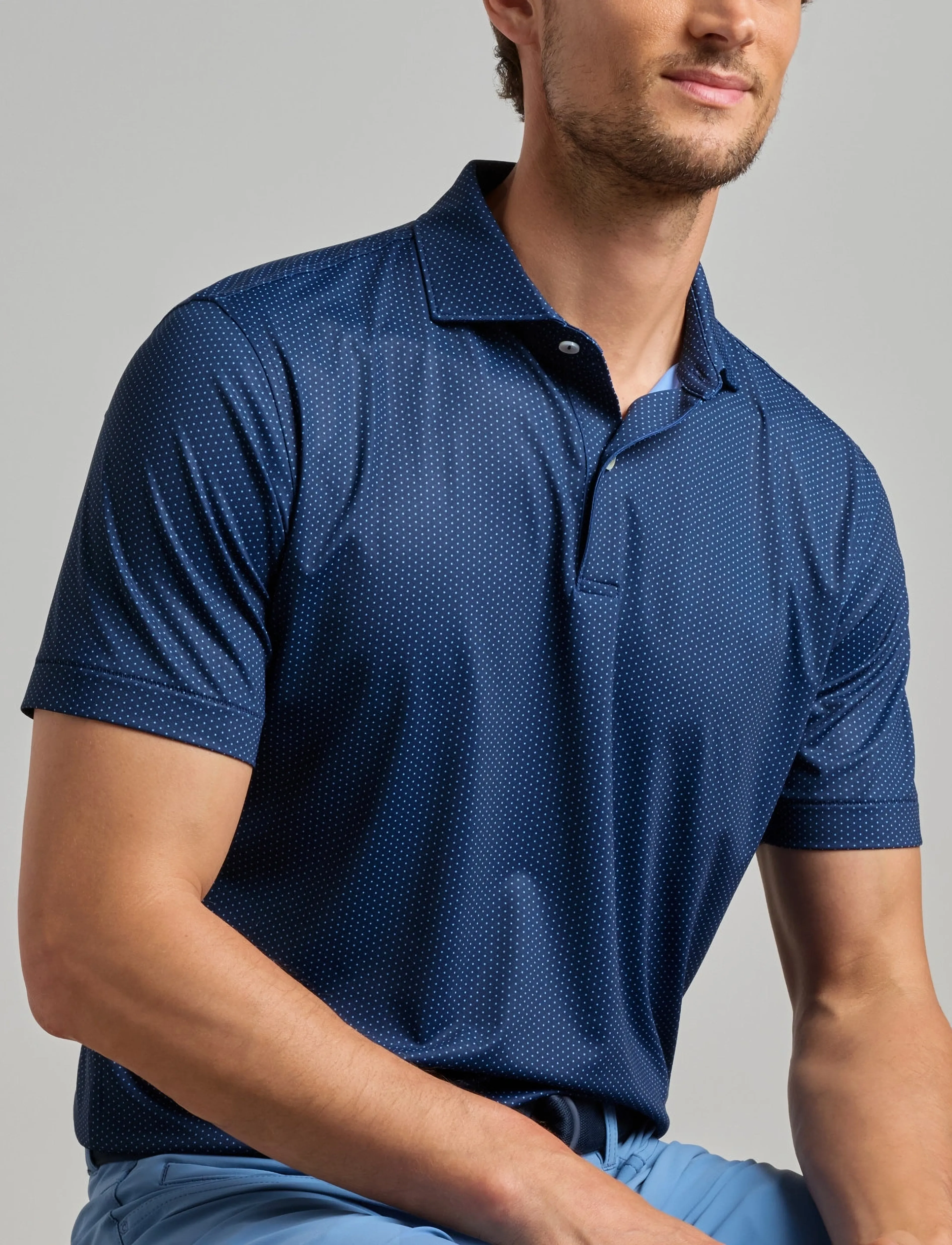 Peter Millar FERMATA PERFORMANCE JERSEY POLO - EDWIN SPREAD COL - Pikéer - NAVY / navy