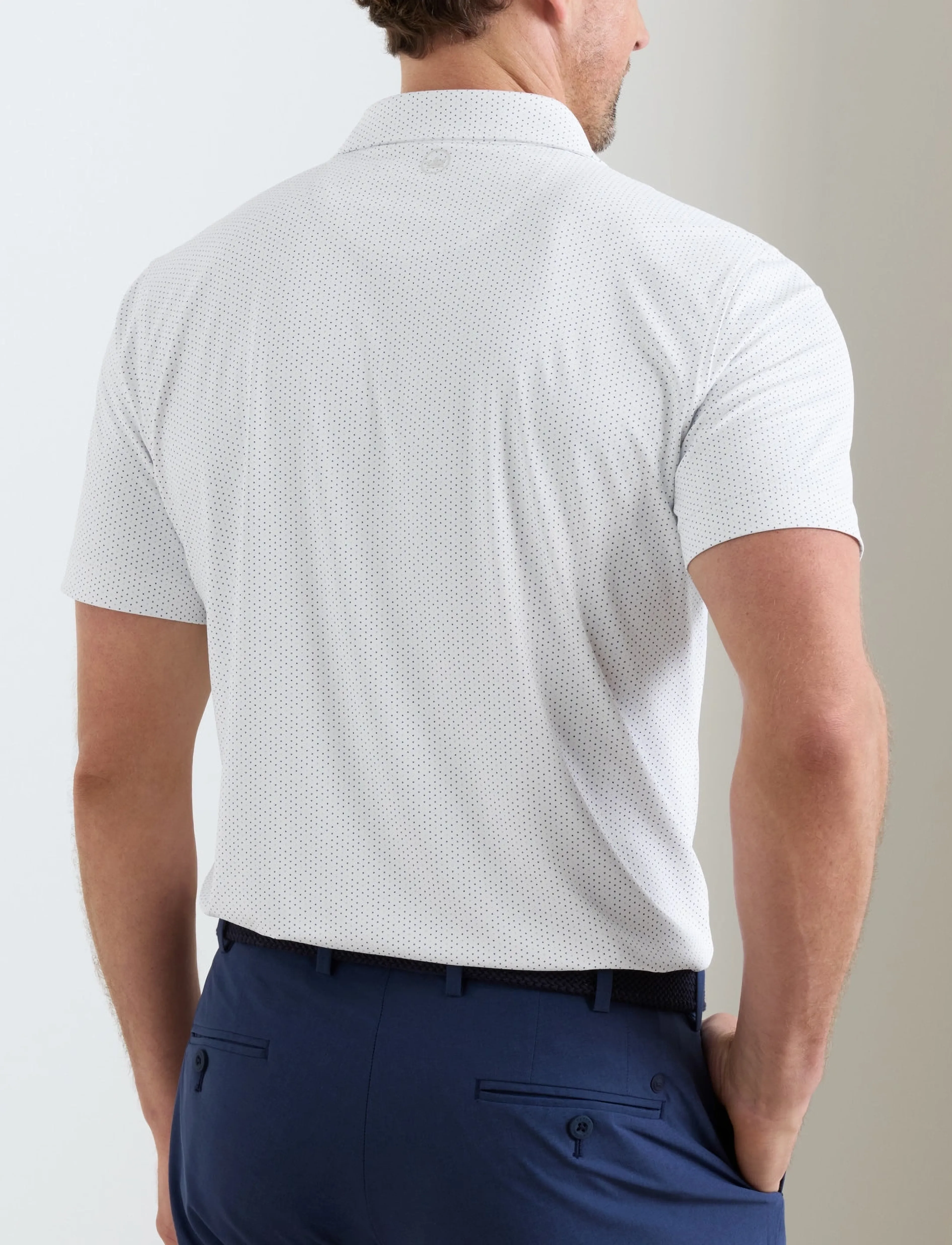 Peter Millar - FERMATA PERFORMANCE JERSEY POLO - EDWIN SPREAD COL - polos - white - 2
