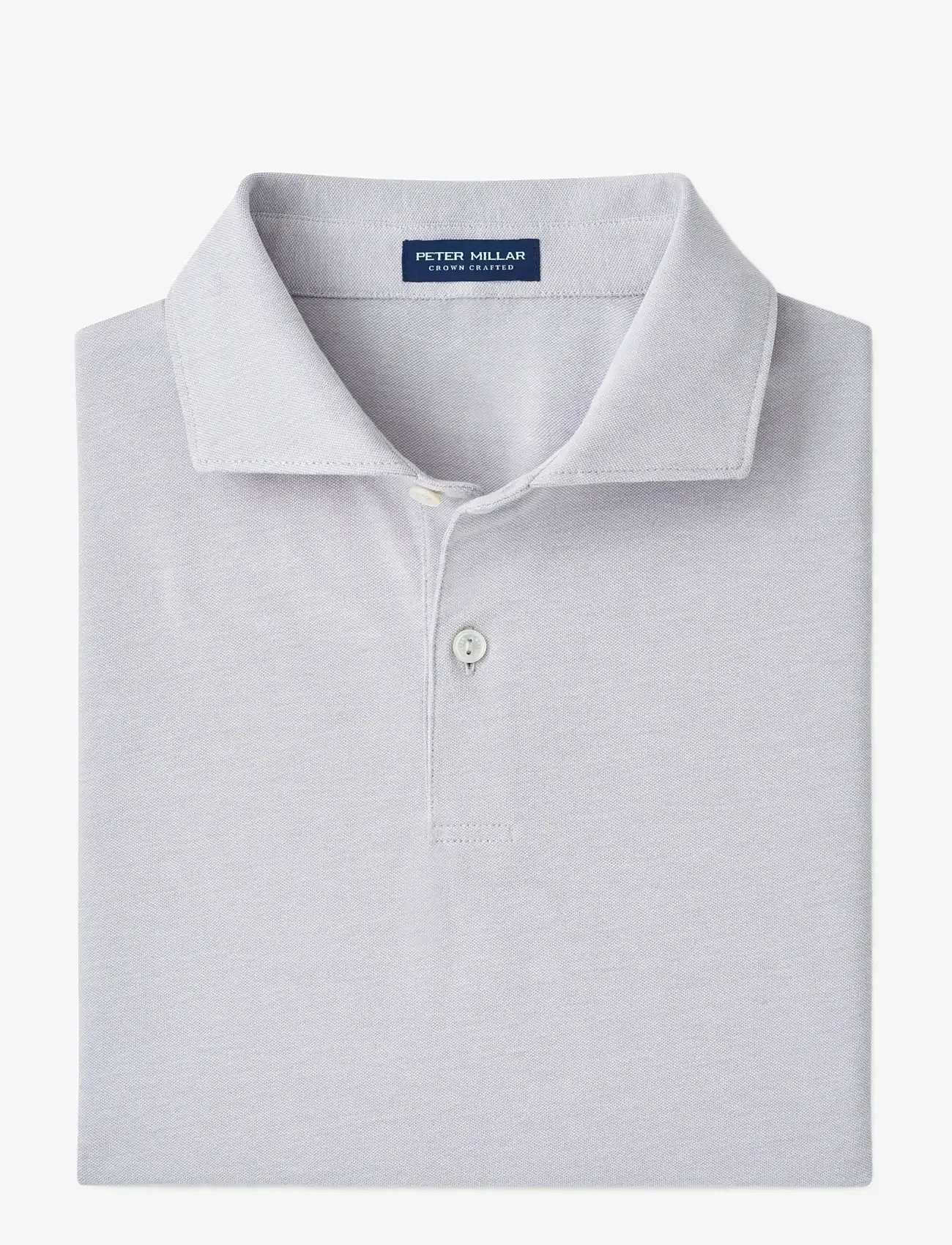 Peter Millar - ALBATROSS COTTON-BLEND PIQUE POLO - EDWIN SPREAD C - polos - gale grey - 1