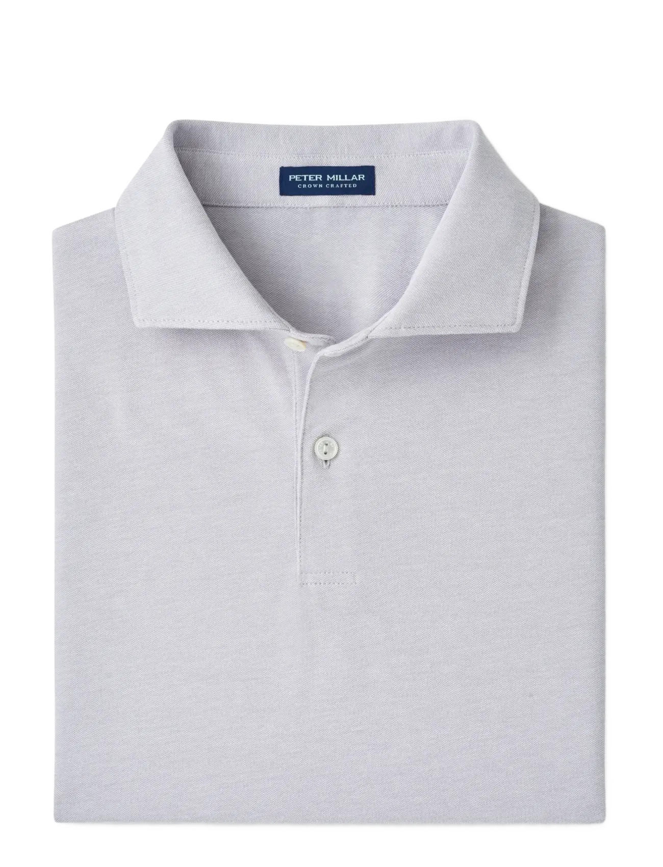 Peter Millar ALBATROSS COTTON-BLEND PIQUE POLO - EDWIN SPREAD C - Peter Millar - GALE GREY / grey