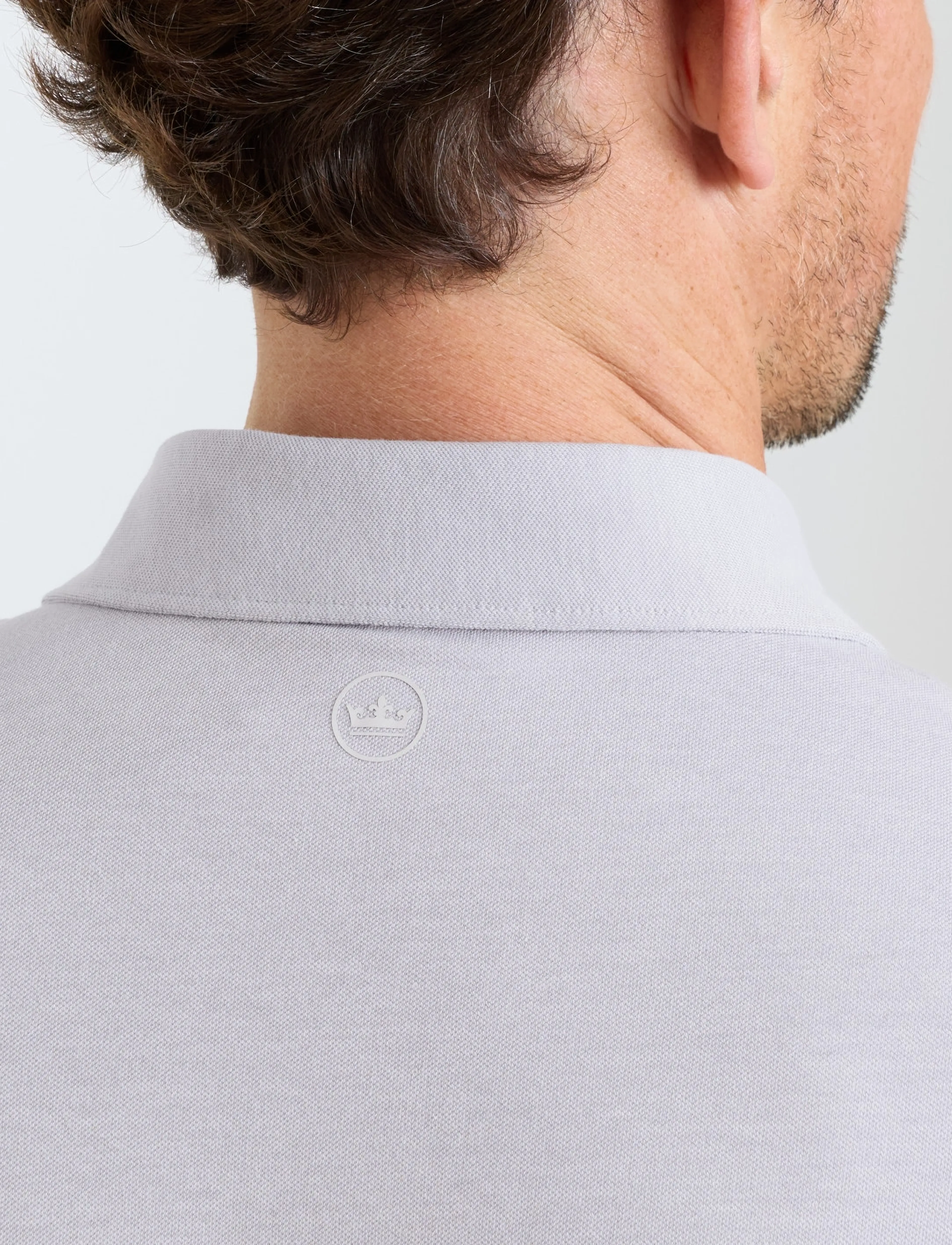 Peter Millar - ALBATROSS COTTON-BLEND PIQUE POLO - EDWIN SPREAD C - toppar og stuttermabolir - gale grey - 4