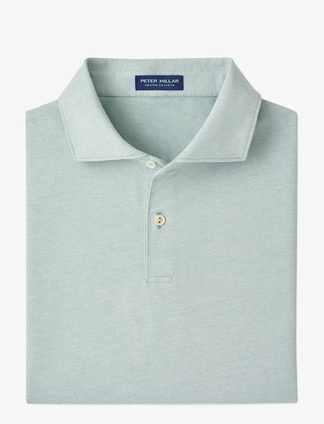 Peter Millar - ALBATROSS COTTON-BLEND PIQUE POLO - EDWIN SPREAD C - toppe & t-shirts - light willow - 1