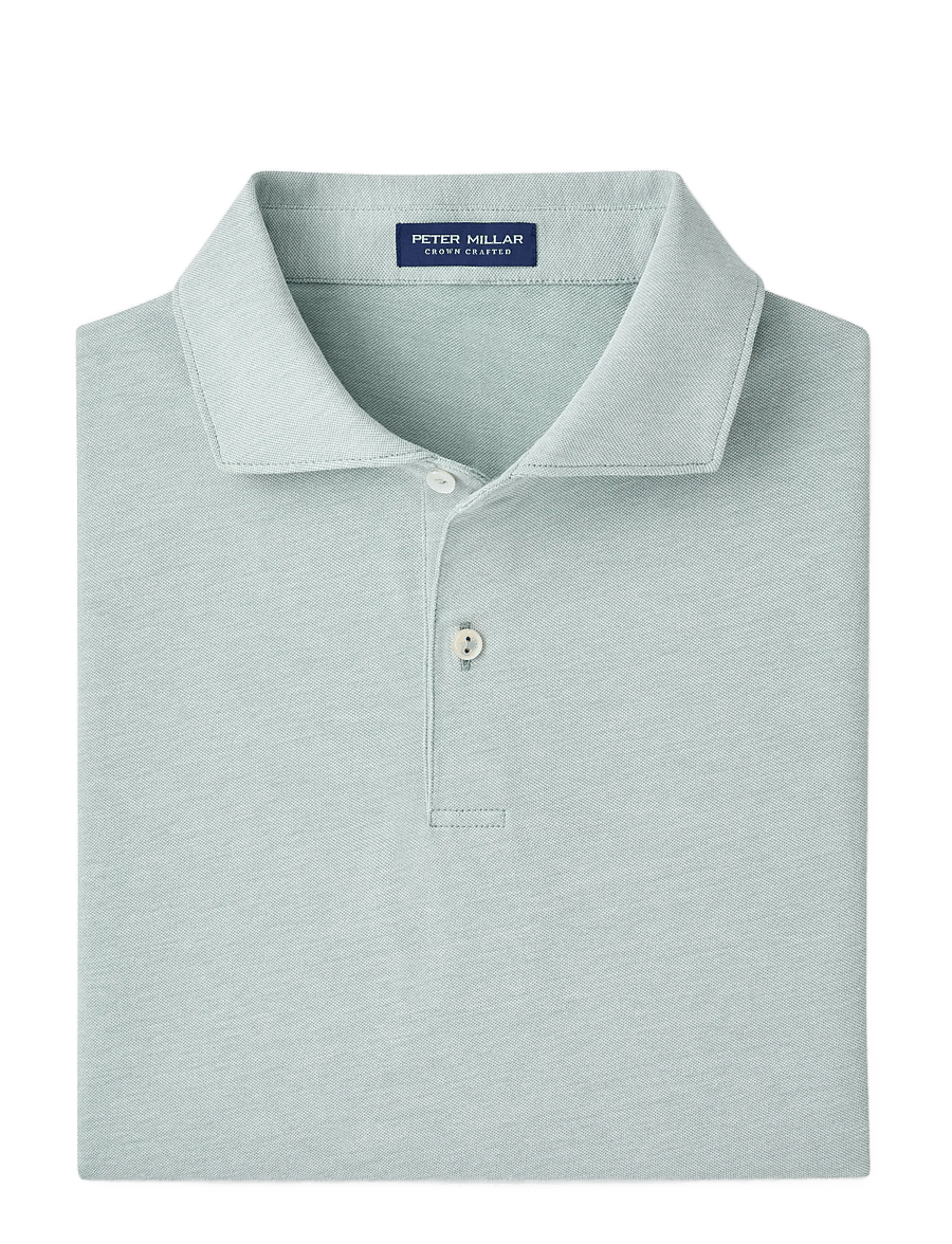 Peter Millar - ALBATROSS COTTON-BLEND PIQUE POLO - EDWIN SPREAD C - polos - light willow - 1