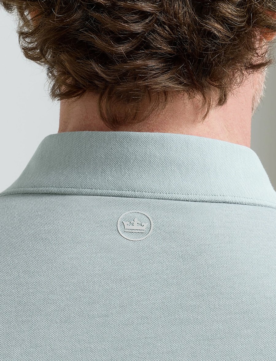 Peter Millar - ALBATROSS COTTON-BLEND PIQUE POLO - EDWIN SPREAD C - polos - light willow - 4
