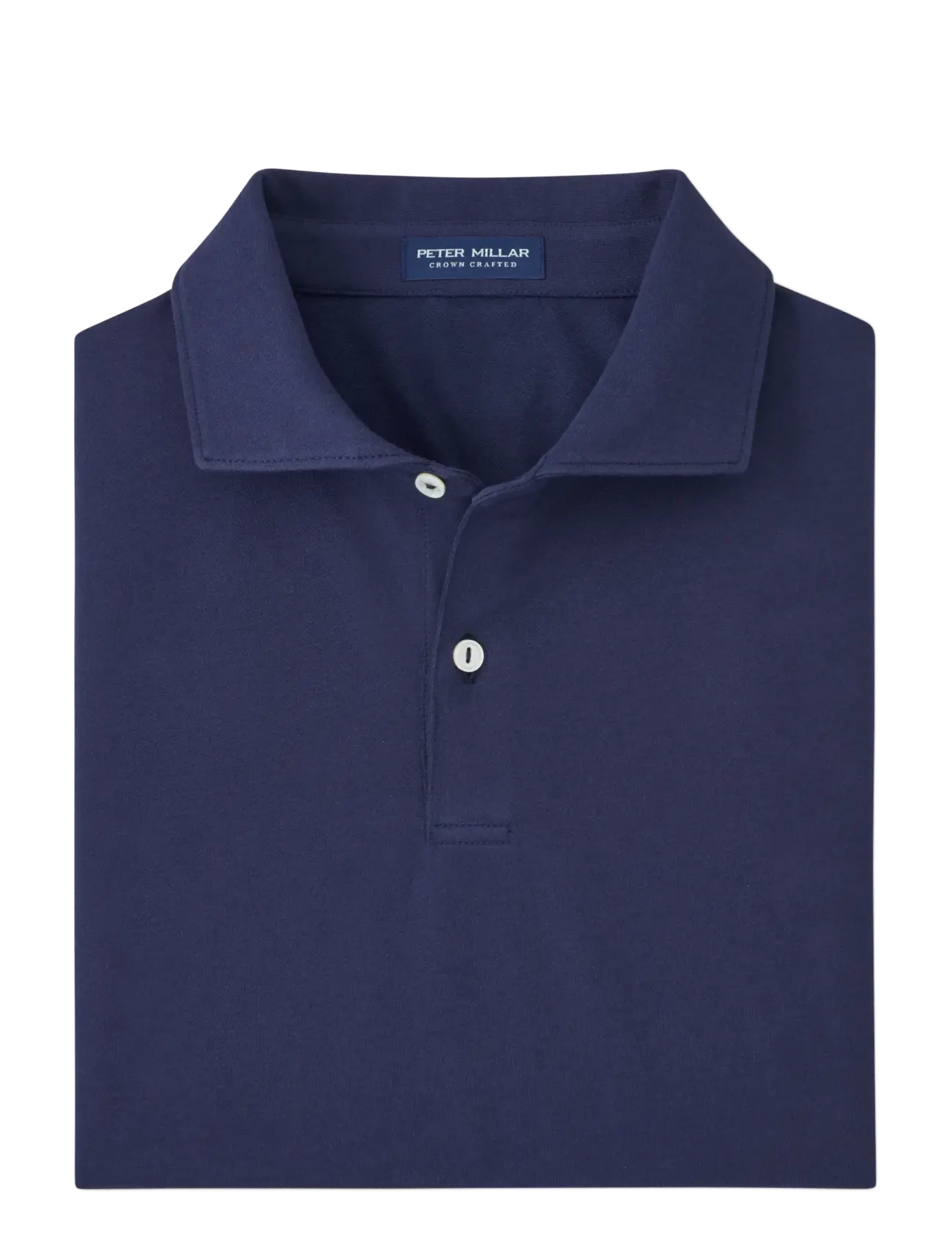 Peter Millar ALBATROSS COTTON-BLEND PIQUE POLO - EDWIN SPREAD C - Peter Millar - NAVY / navy