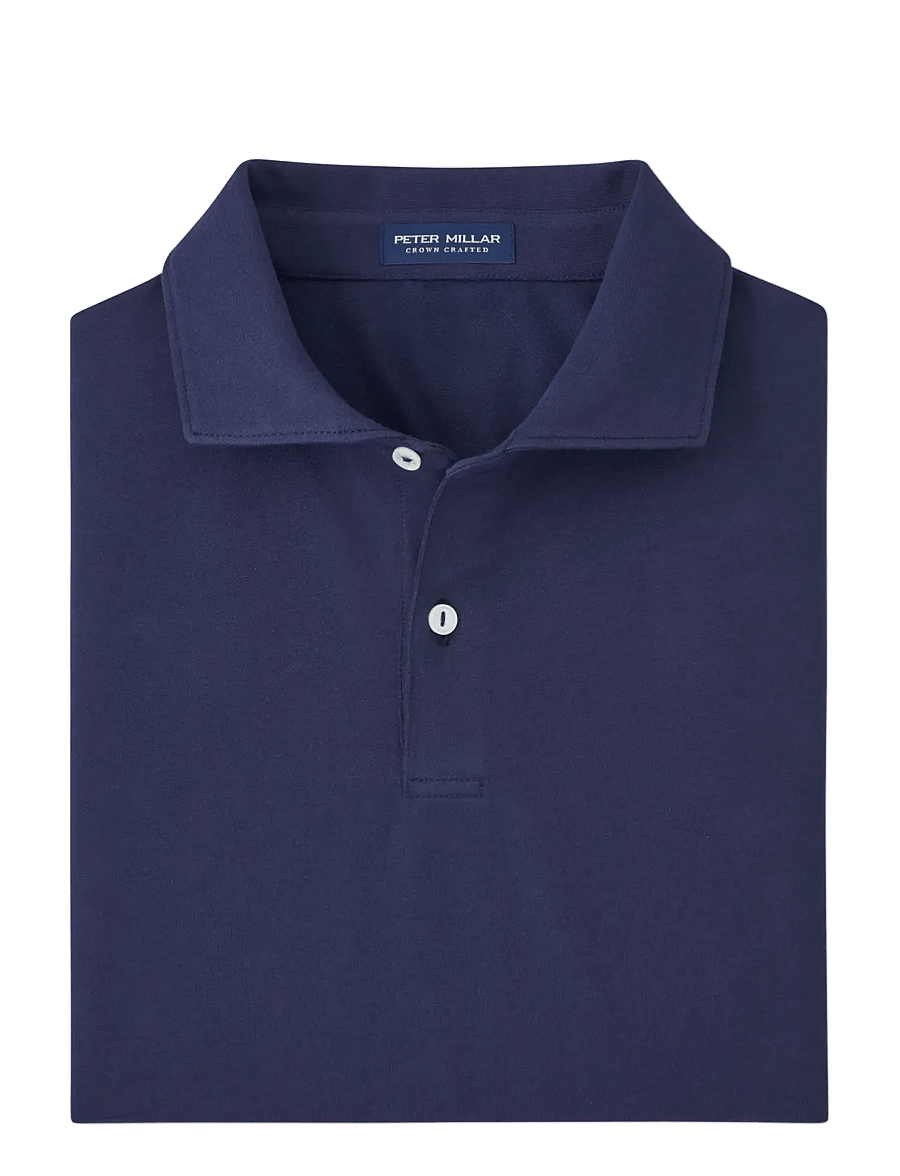 Peter Millar - ALBATROSS COTTON-BLEND PIQUE POLO - EDWIN SPREAD C - oberteile & t-shirts - navy - 1