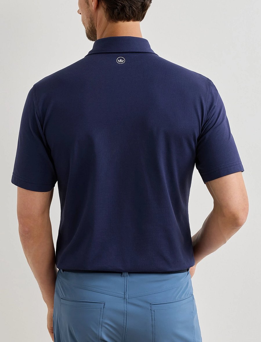 Peter Millar - ALBATROSS COTTON-BLEND PIQUE POLO - EDWIN SPREAD C - oberteile & t-shirts - navy - 2