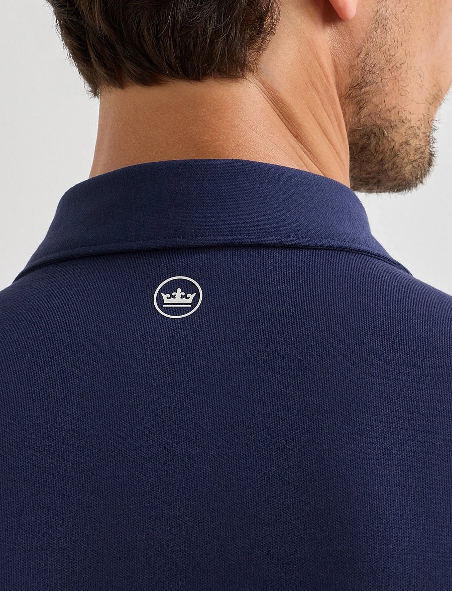 Peter Millar - ALBATROSS COTTON-BLEND PIQUE POLO - EDWIN SPREAD C - oberteile & t-shirts - navy - 3