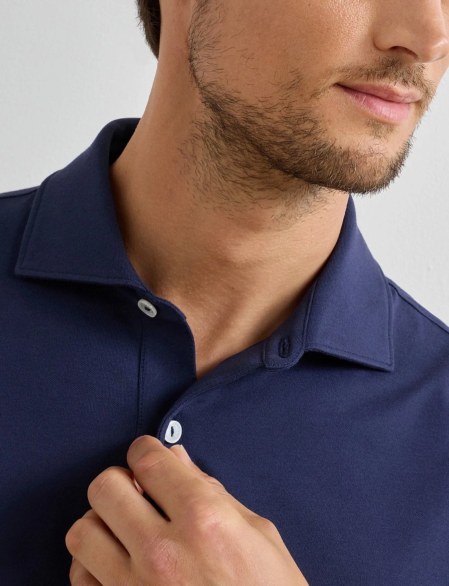Peter Millar - ALBATROSS COTTON-BLEND PIQUE POLO - EDWIN SPREAD C - oberteile & t-shirts - navy - 4