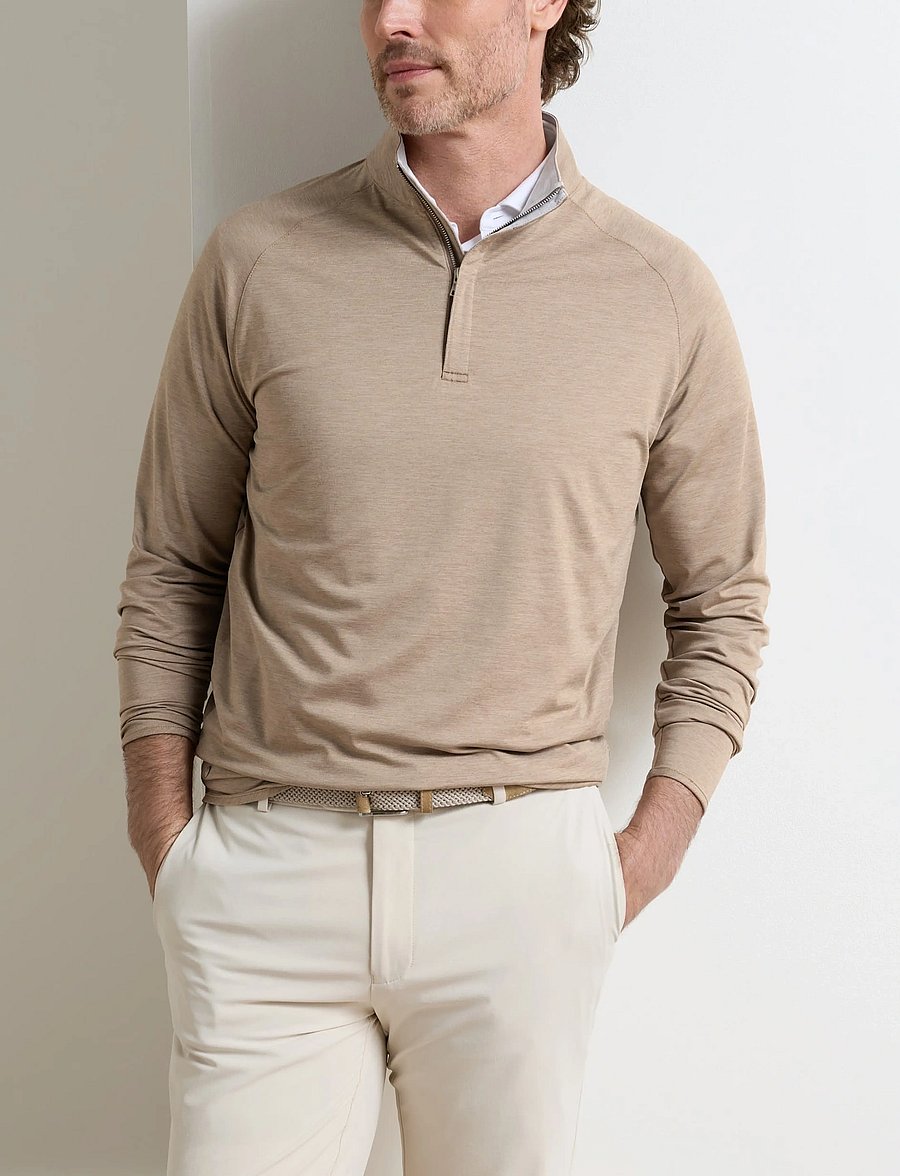 Peter Millar - STEALTH PERFORMANCE QUARTER-ZIP - fleece & midlayer - biscotti - 0