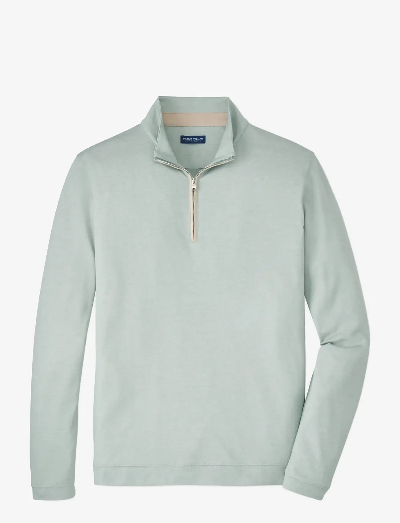 Peter Millar - ALBATROSS COTTON-BLEND PIQUE QUARTER-ZIP - fleeces & midlayers - light willow - 1