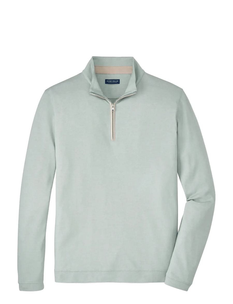 Peter Millar - ALBATROSS COTTON-BLEND PIQUE QUARTER-ZIP - kampsunid ja vahekihid - light willow - 1