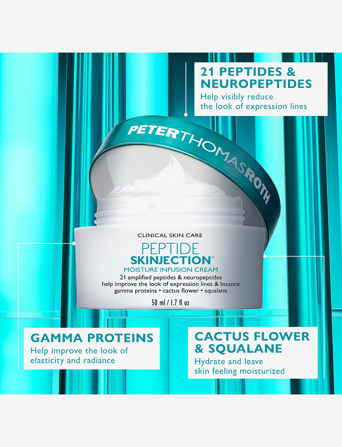 Peter Thomas Roth - Peptide Skinjection™ Moisture Infusion Cream - sommerens hudpleje - clear - 1