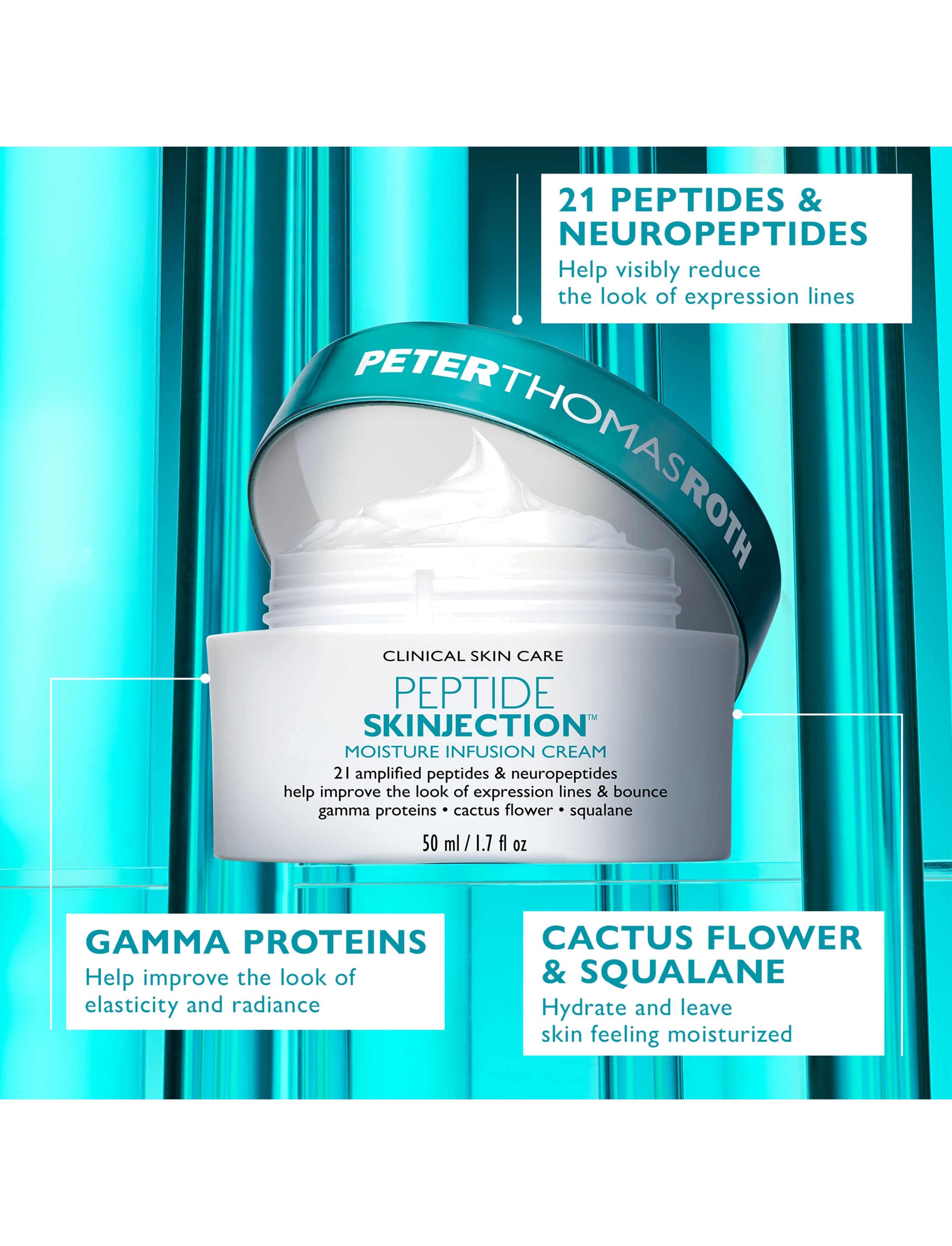 Peter Thomas Roth - Peptide Skinjection™ Moisture Infusion Cream - sommarens hudvård  - clear - 1