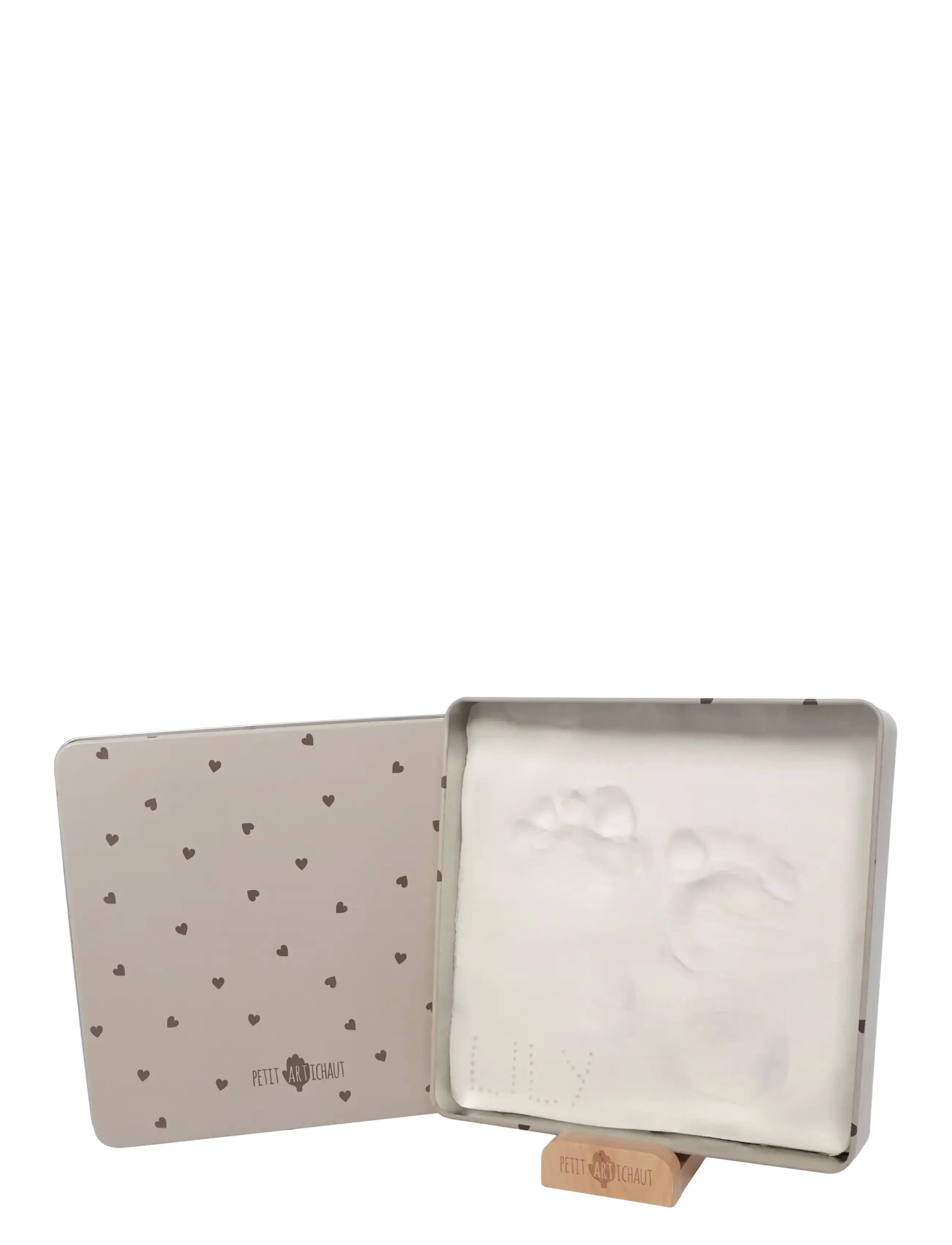 Petit Artichaut Baby Box Square - Pretty Hearts - Babyprodukter - MULTI COLOURED / beige