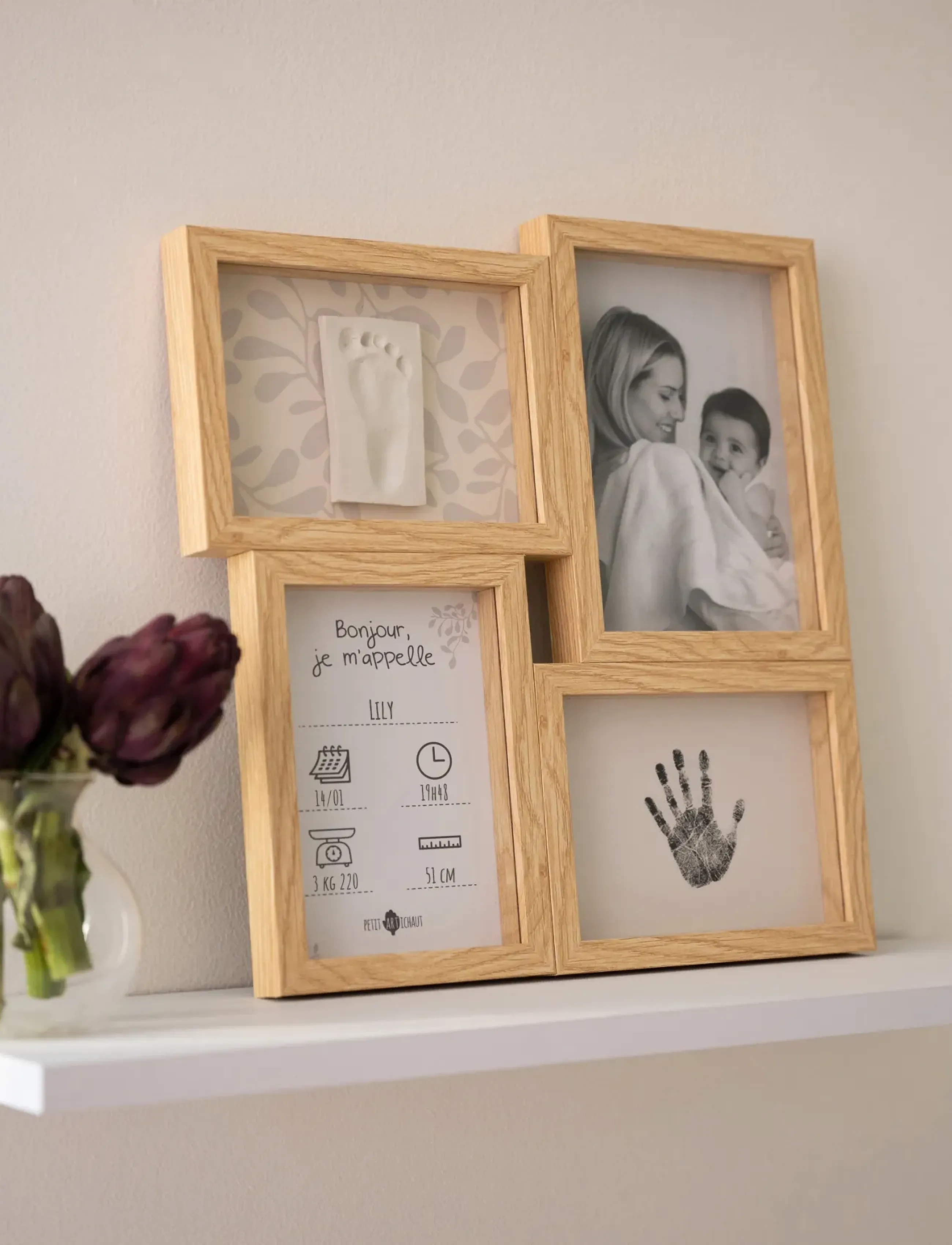 Petit Artichaut - Puzzle Frame - Ivy Grey - my first year - multi coloured - 5