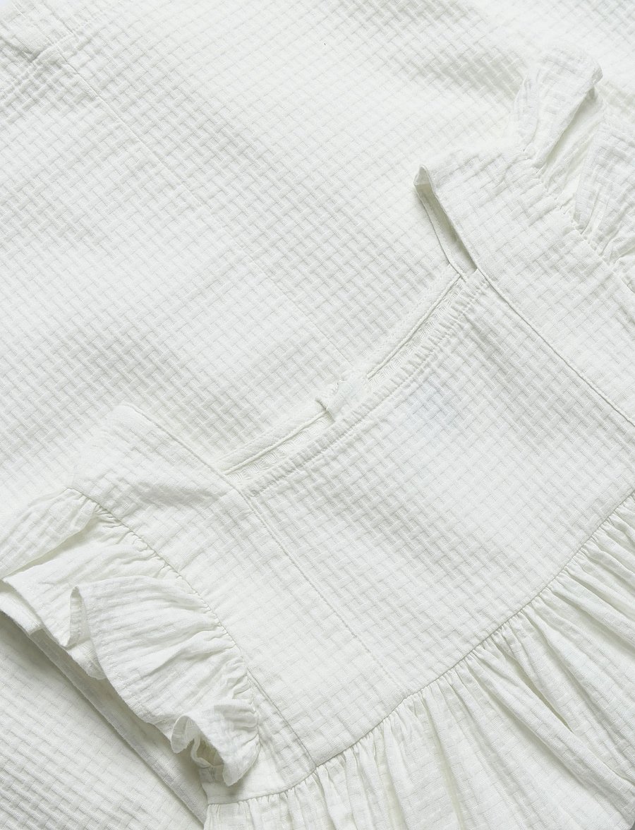 Petit Bateau - ROBES SM - kortärmade vardagsklänningar - marshmallow - 2