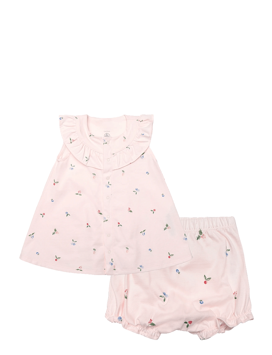 Petit Bateau - ROBES SM - sets mit kurzärmeligem t-shirt - fleur/multico - 0