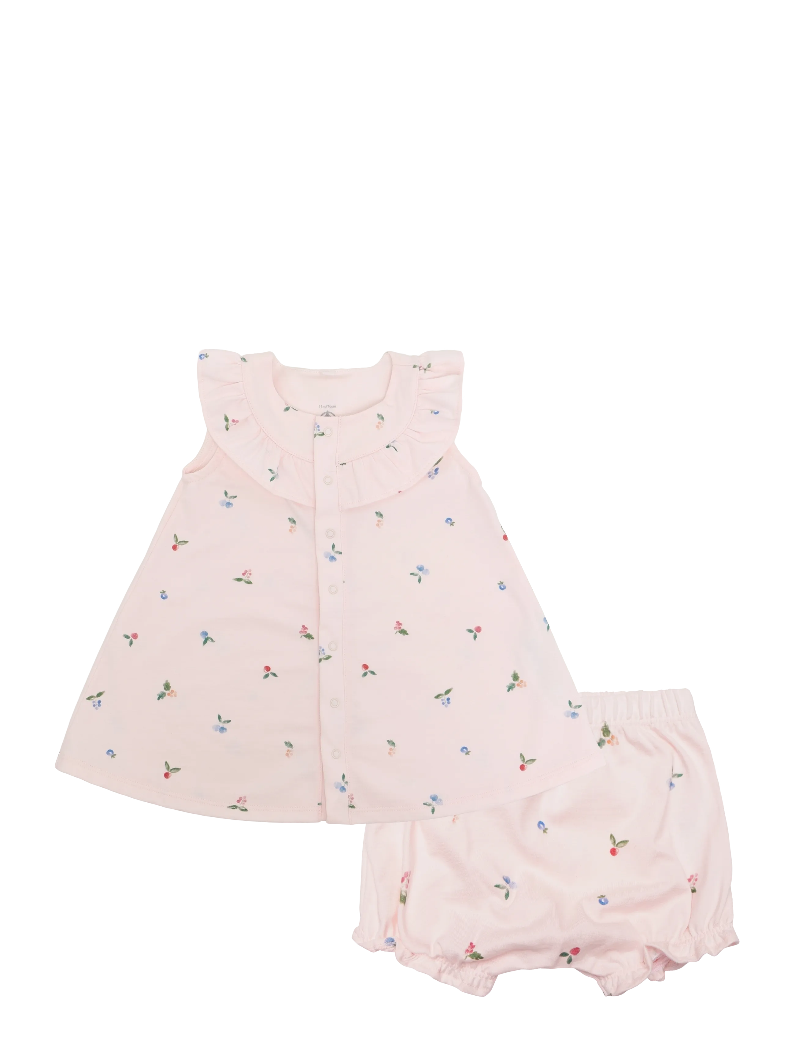 Petit Bateau ROBES SM - Komplektid lühikeste varrukatega T-särgiga - FLEUR/MULTICO / pink/rose