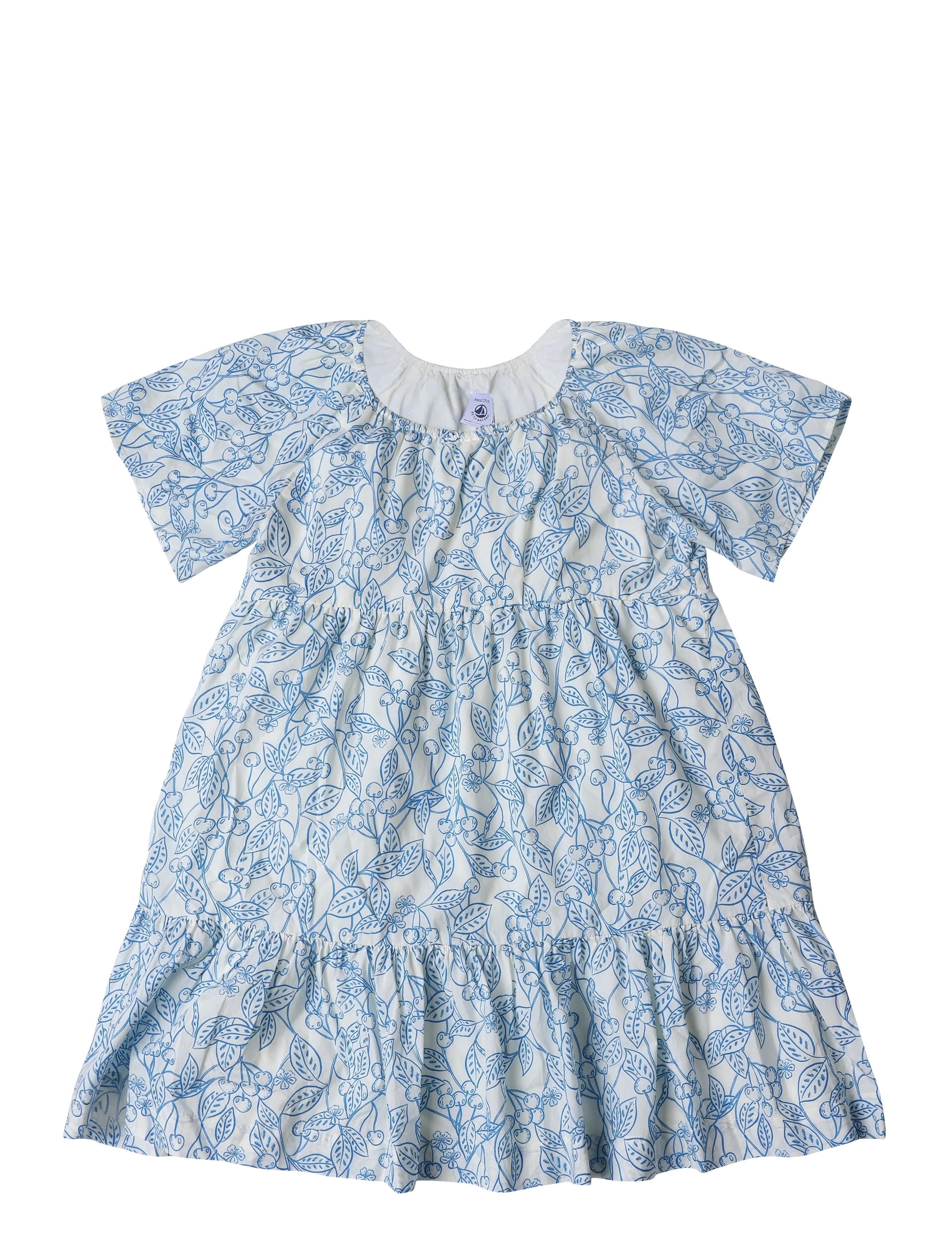 Petit Bateau Robes Mc, 104, White, Fritidskjoler > Kortærmede Fritidskjoler, Børn